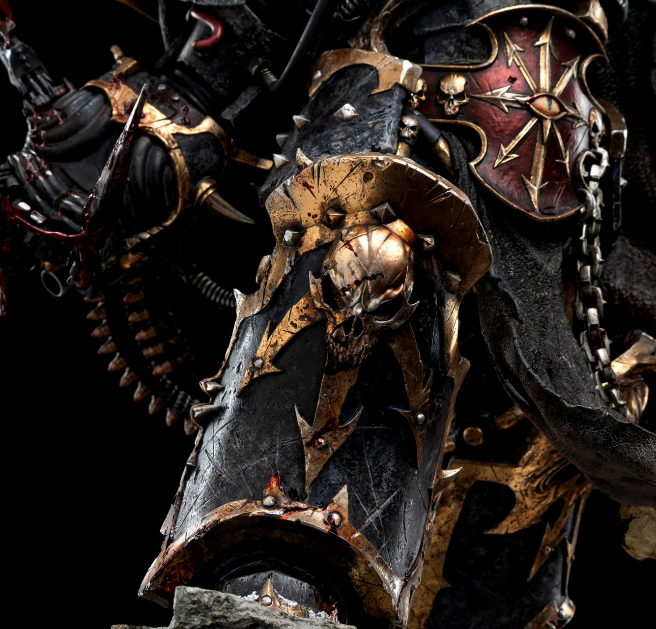 新西兰维塔工作室 战锤40k 掠夺者阿巴顿 1/6 雕像,他是混沌星际战士