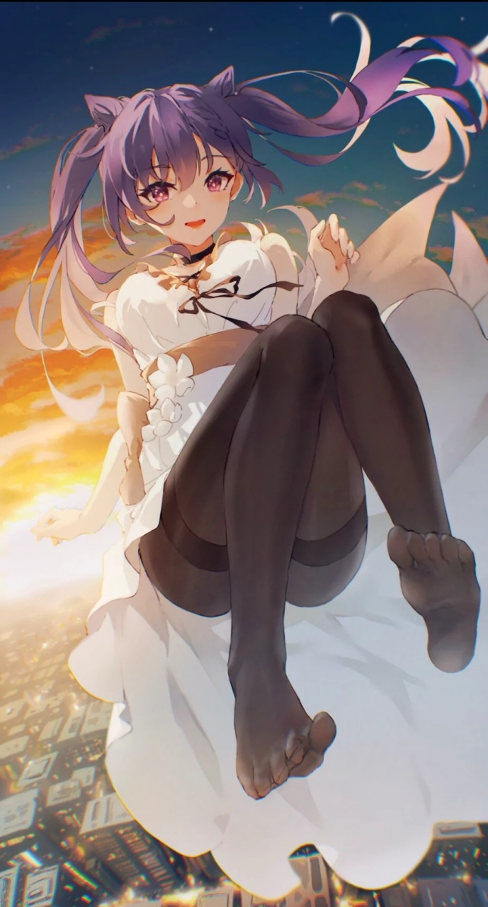 穿黑丝的刻晴玉足好好看啊#原神