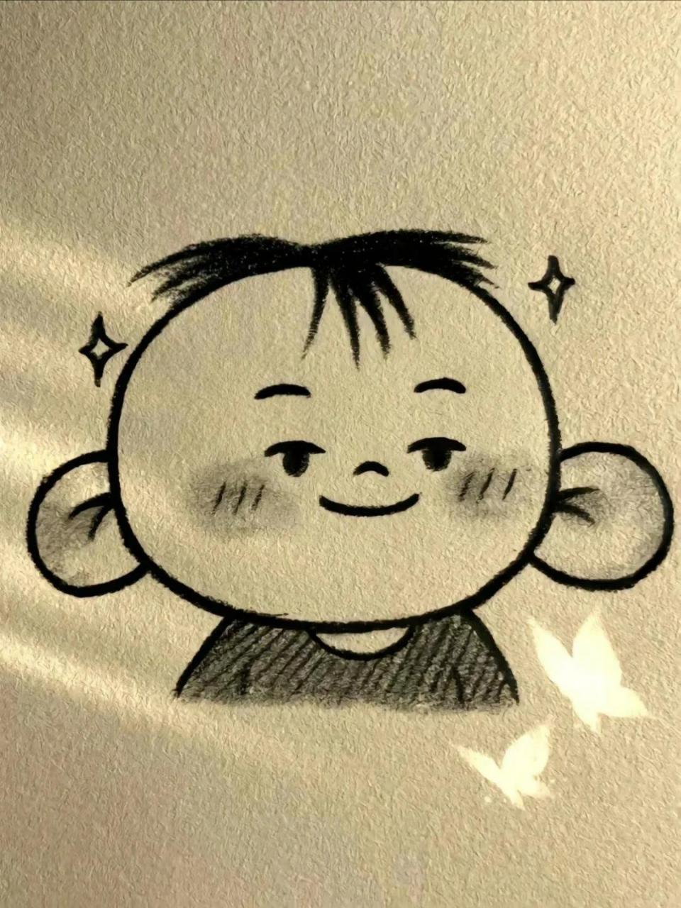 她她她,又来喽,简笔画合集9494 一,绘制步骤 1,头部轮廓[一r]