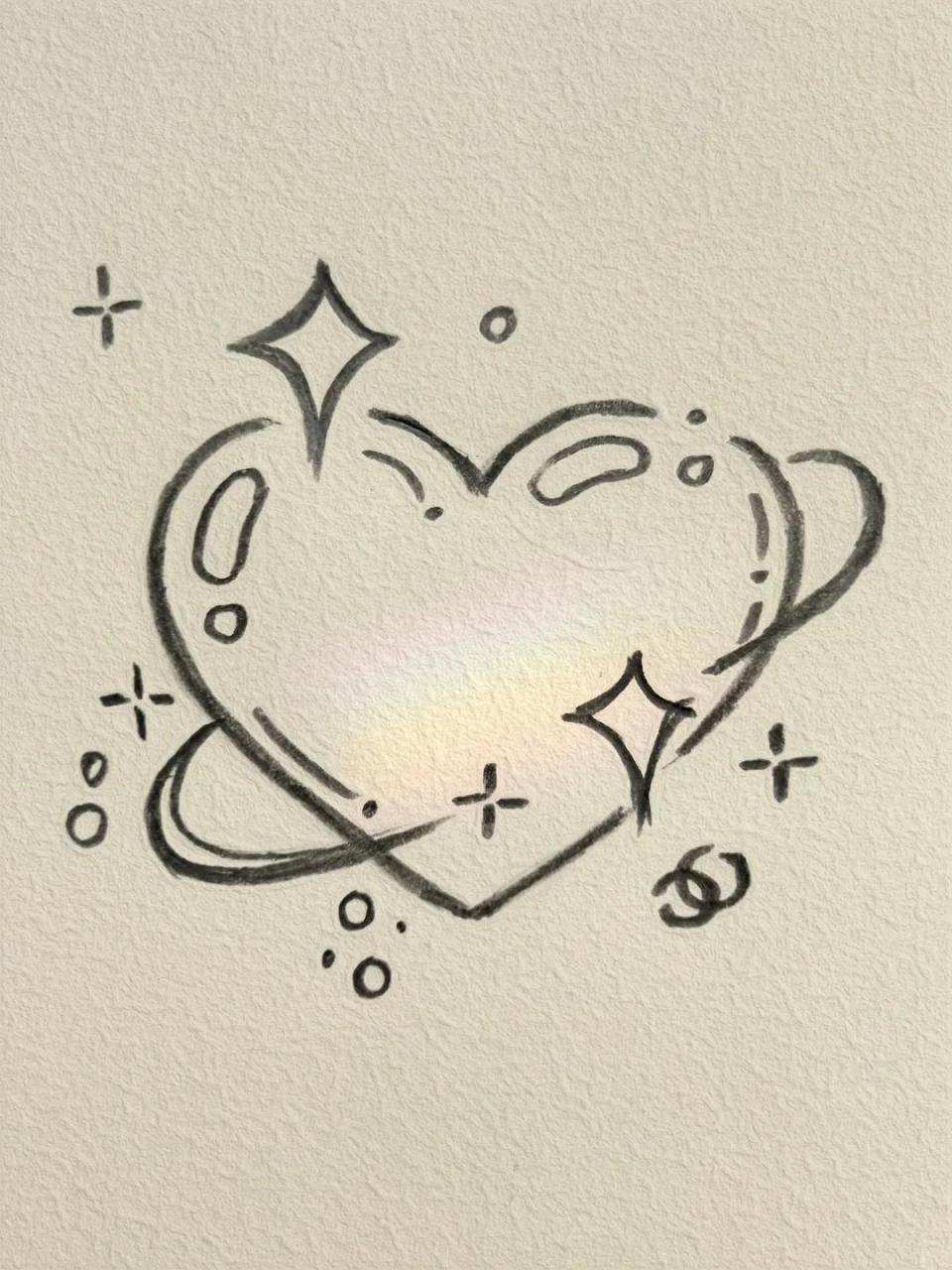 这个简笔画也太简单了 今天学画超级简单的爱心 也把绘画过程记录下来