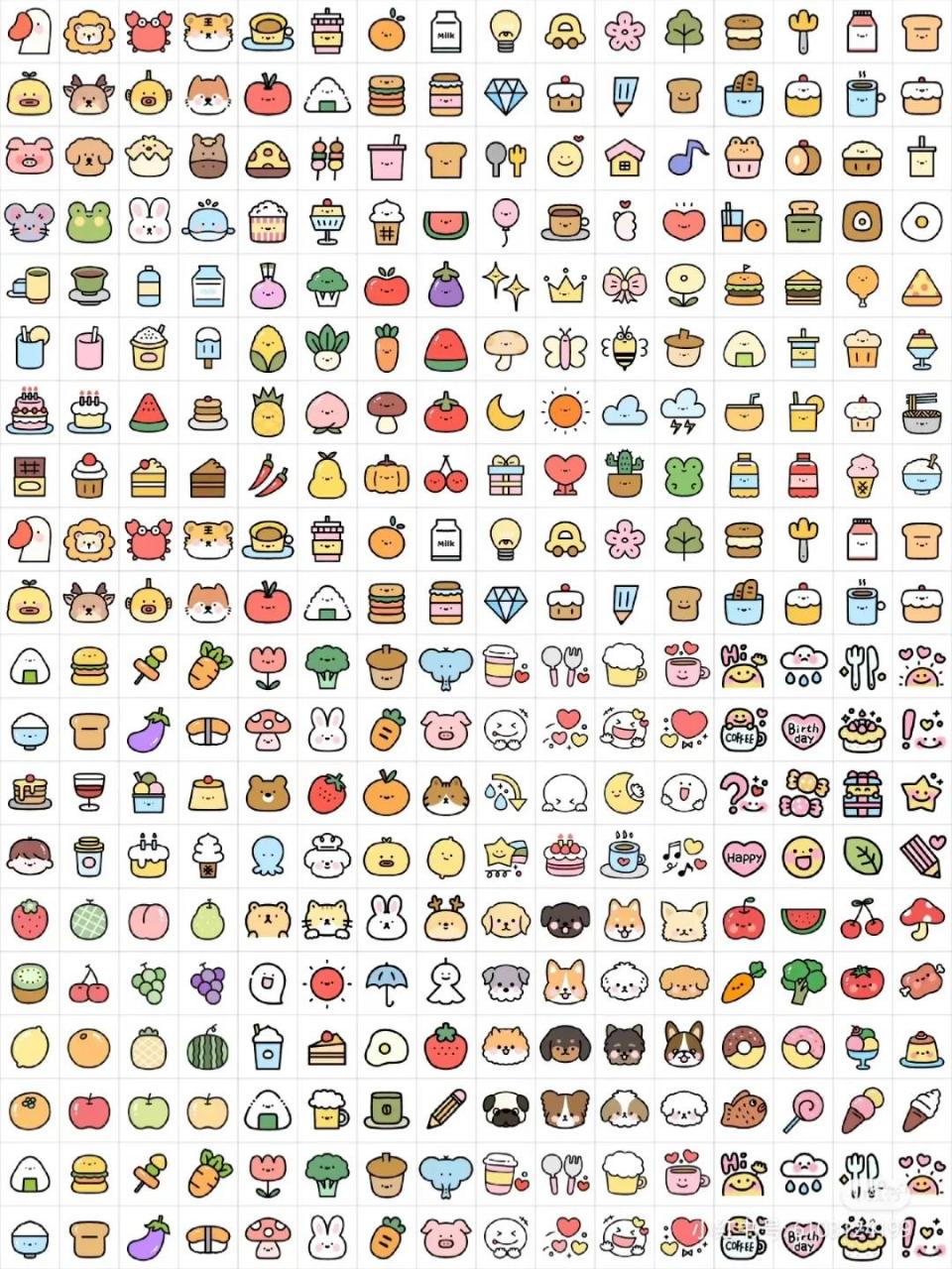 可爱食物的绘制