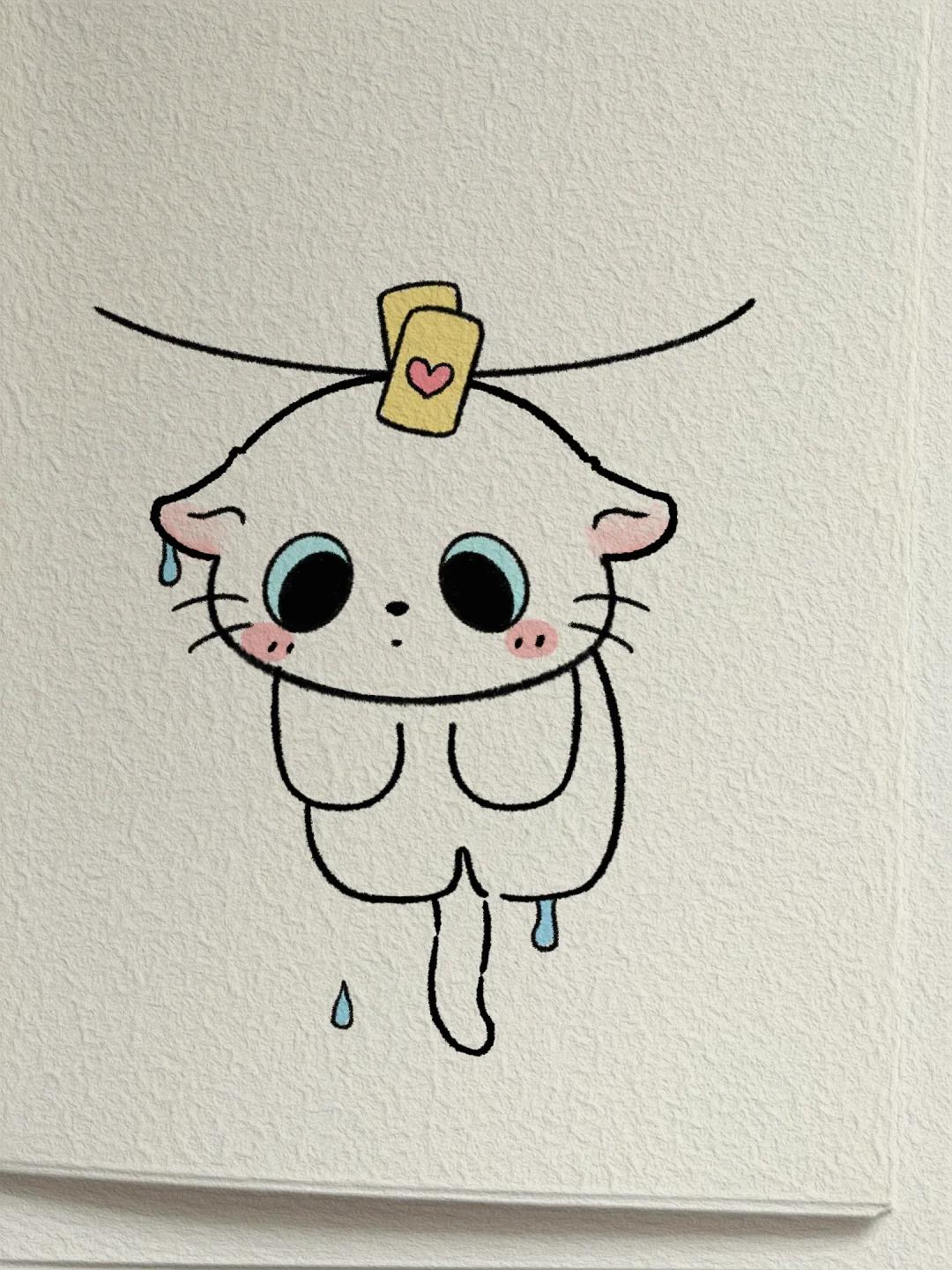 这个简笔画也太简单了吧 超可爱简笔画 临摹作品