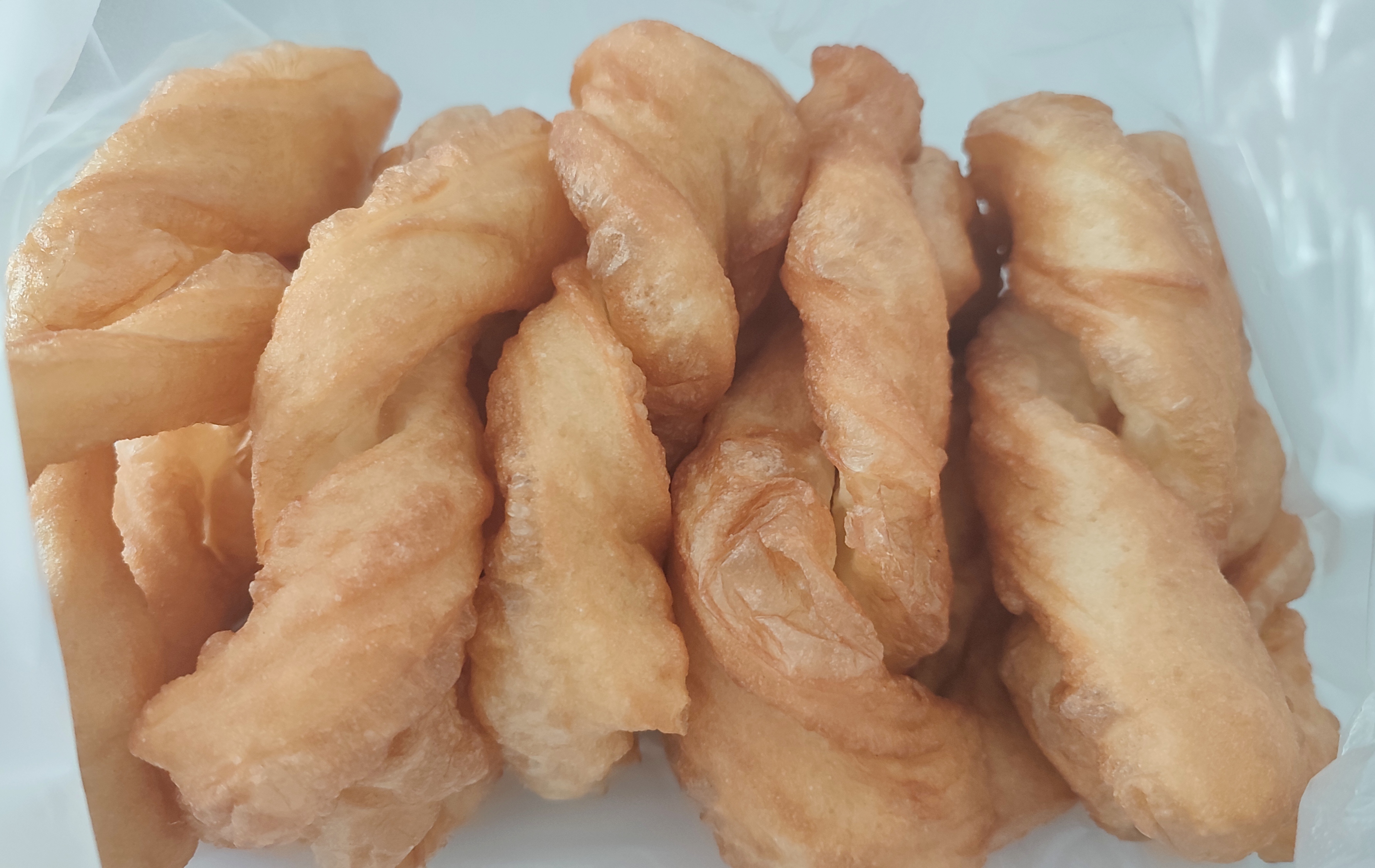 【石家庄平山苏家庄卖麻糖的老板真实在】油条,在平山叫麻糖.