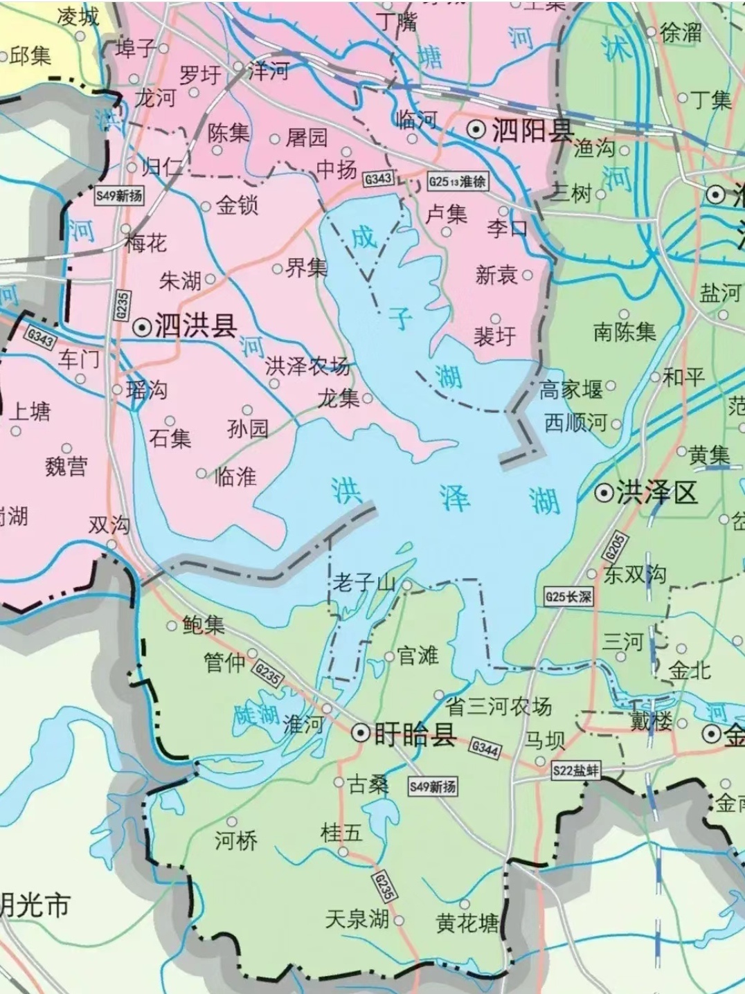 泗洪河道地图图片