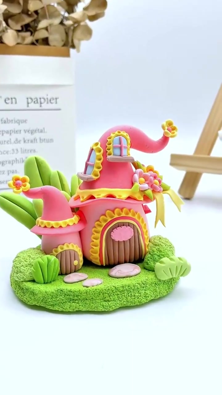 女巫的魔法小屋,猜一猜女巫在不在家吧!手工 超轻粘土手工 粘