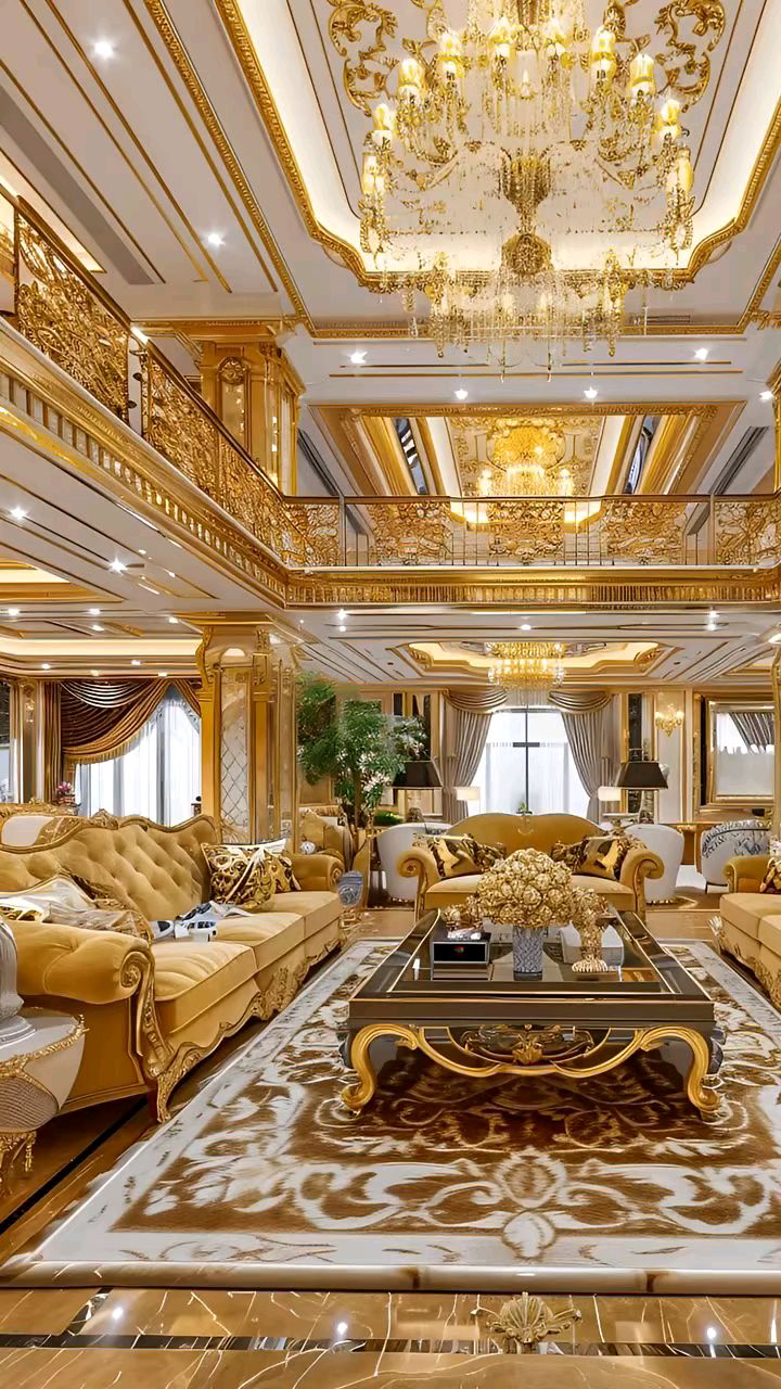 金碧辉煌的装修,这才是豪宅
