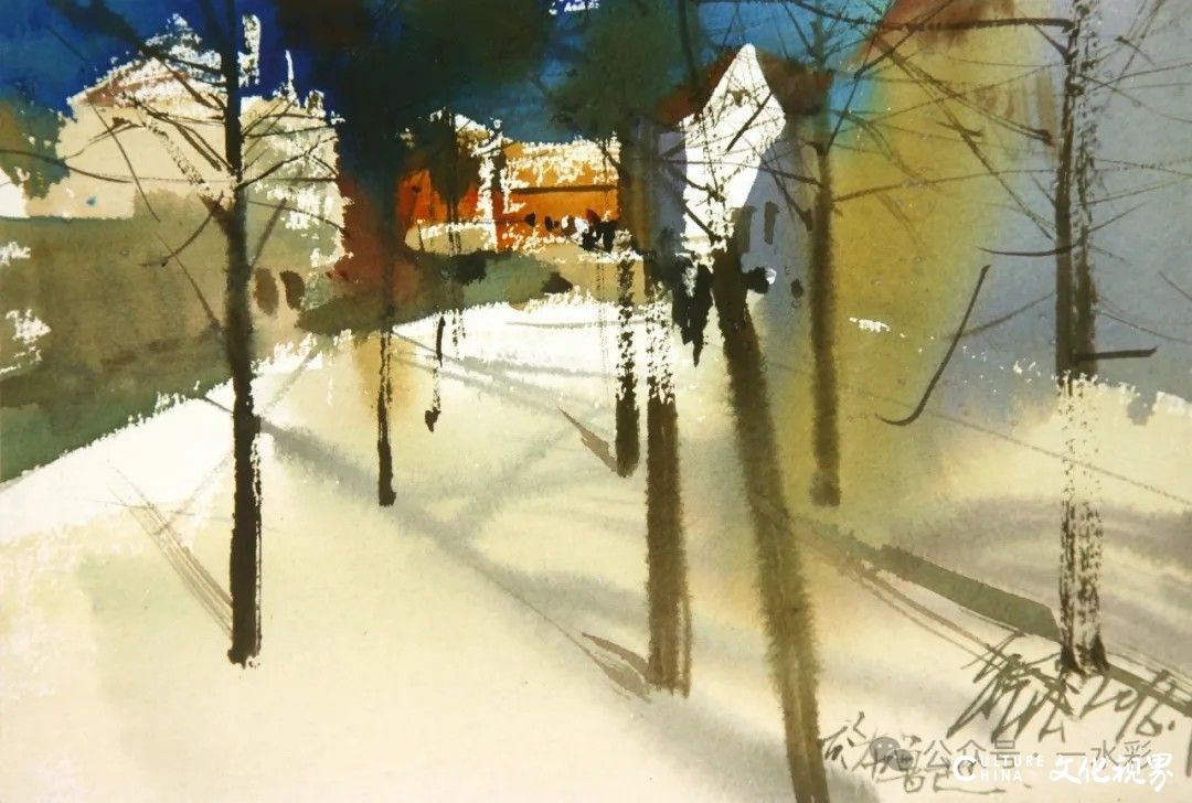 平龙·水彩画丨置身于天地间抒情写意,笔下风景有耐人寻味的诗性