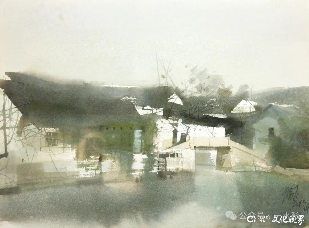 平龙·水彩画丨置身于天地间抒情写意,笔下风景有耐人寻味的诗性