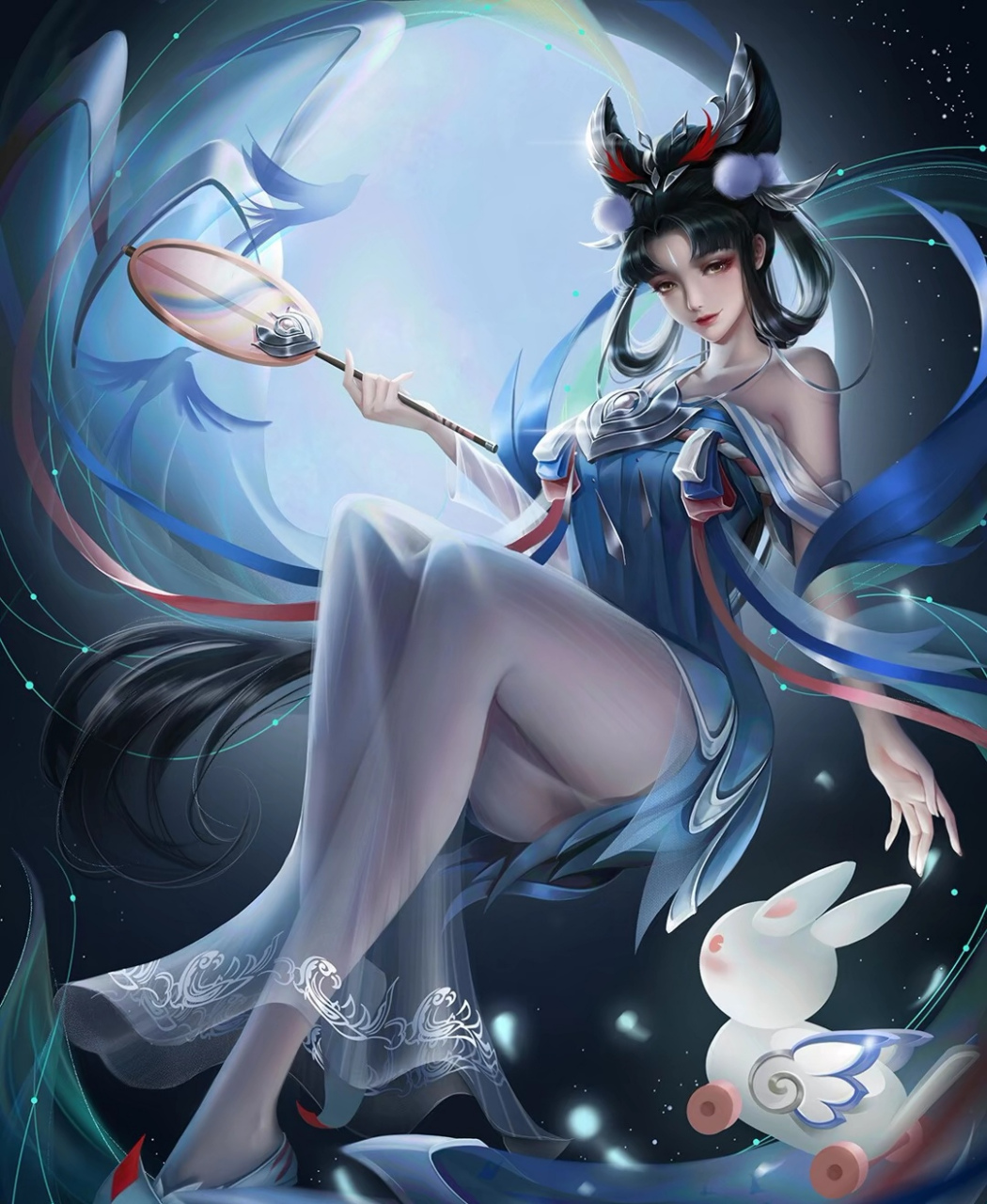 穿白丝的嫦娥大长腿也太美了吧!#王者荣耀