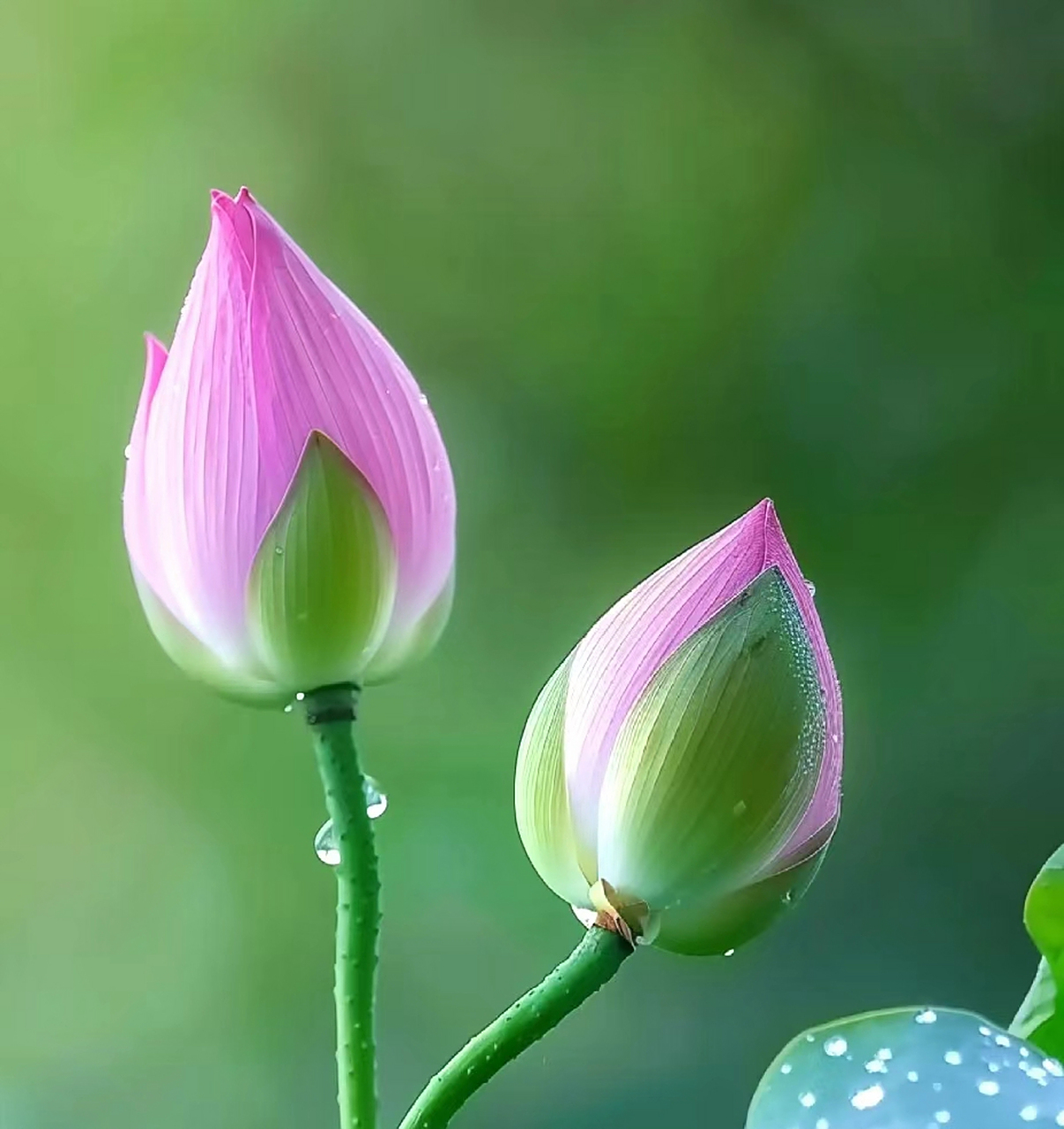 含苞待放的荷花,每一朵都是大自然的杰作.