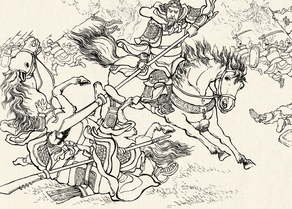 老将黄忠,大刀斩夏侯渊,怀旧小人书连环画《定军山》