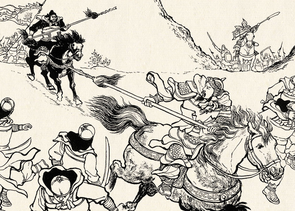 老将黄忠,大刀斩夏侯渊,怀旧小人书连环画《定军山》