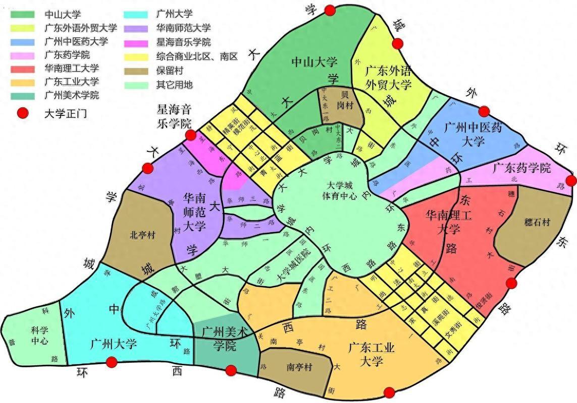 广州大学城位置地图图片