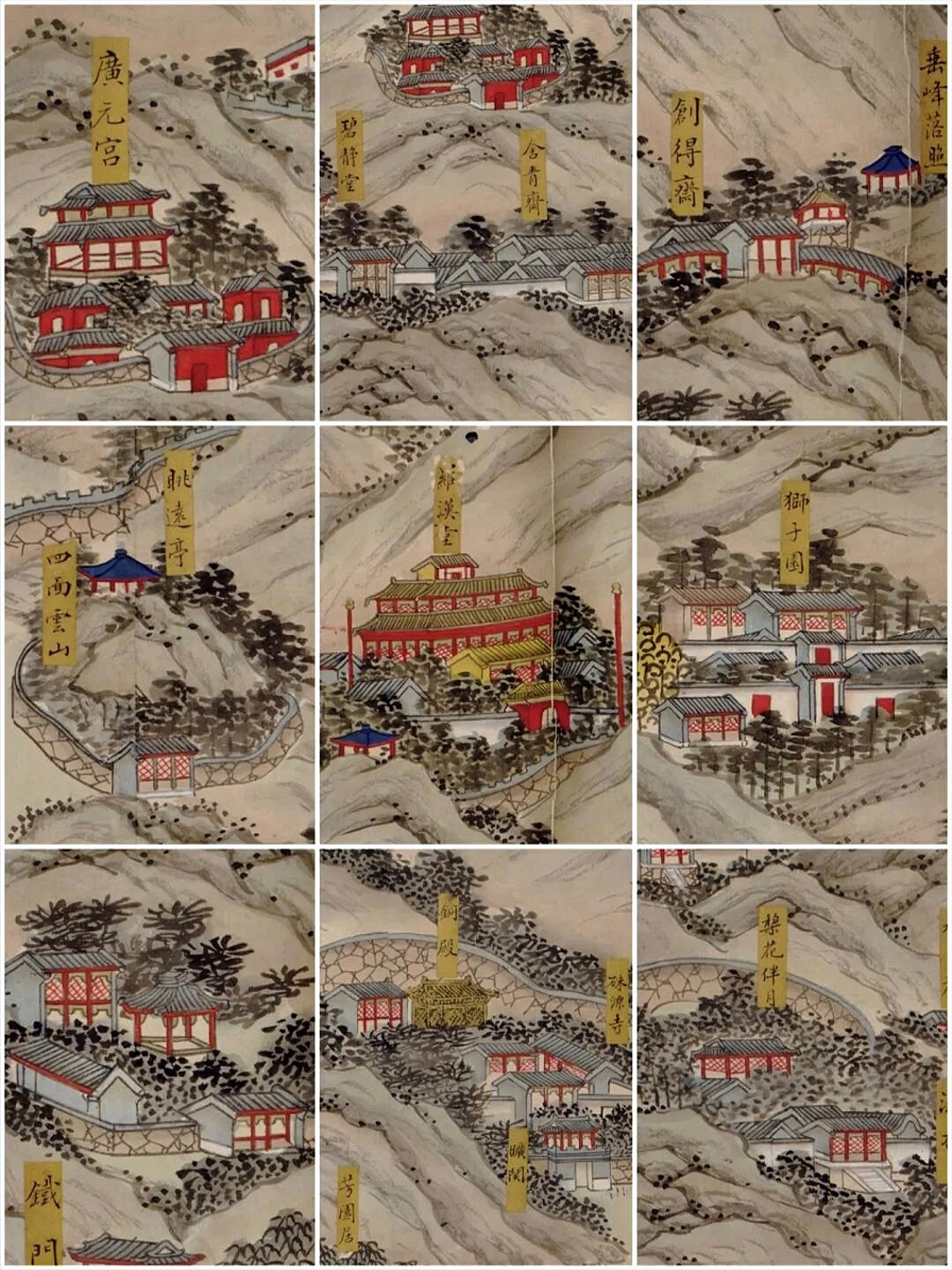 宫廷地图上的承德避暑山庄:《热河行宫全图》(局部)