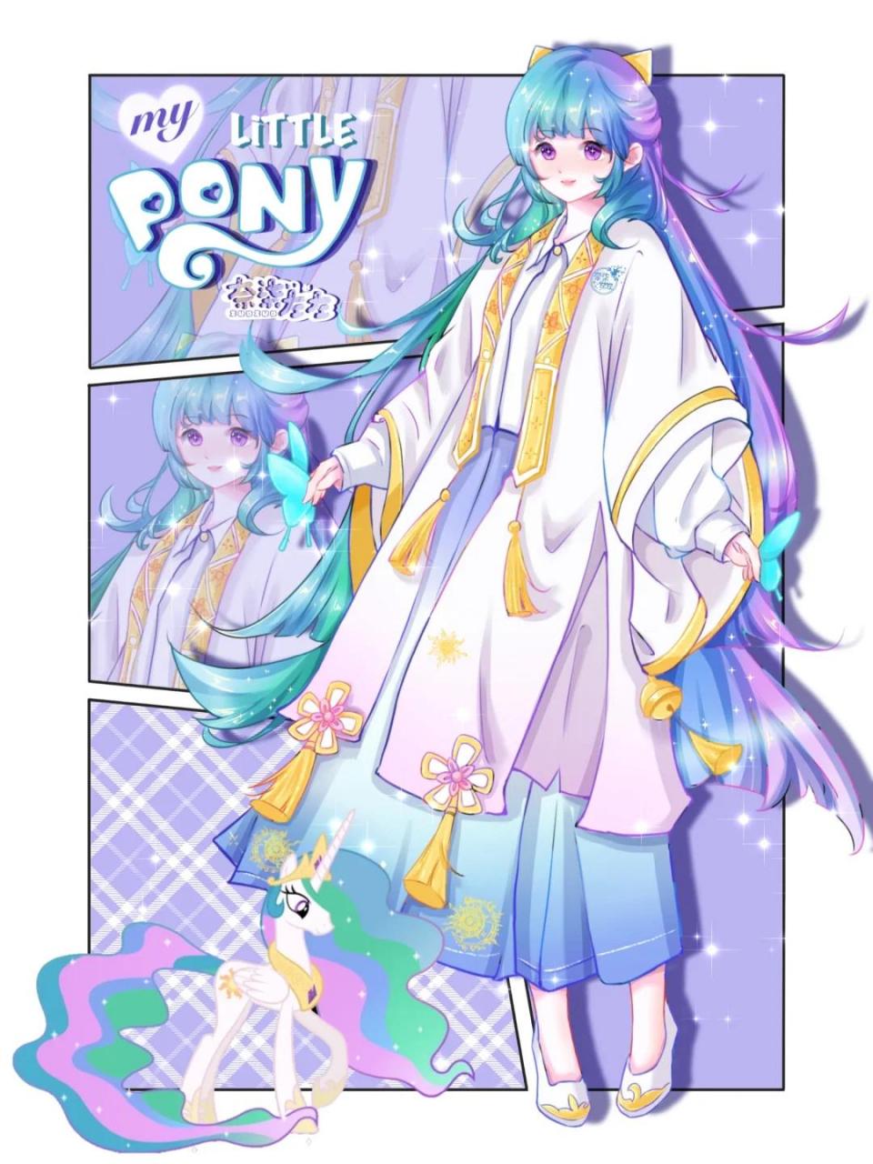 给大家把之前画的小马宝莉拟人整理了一下,加了一个音韵公主 图上依次