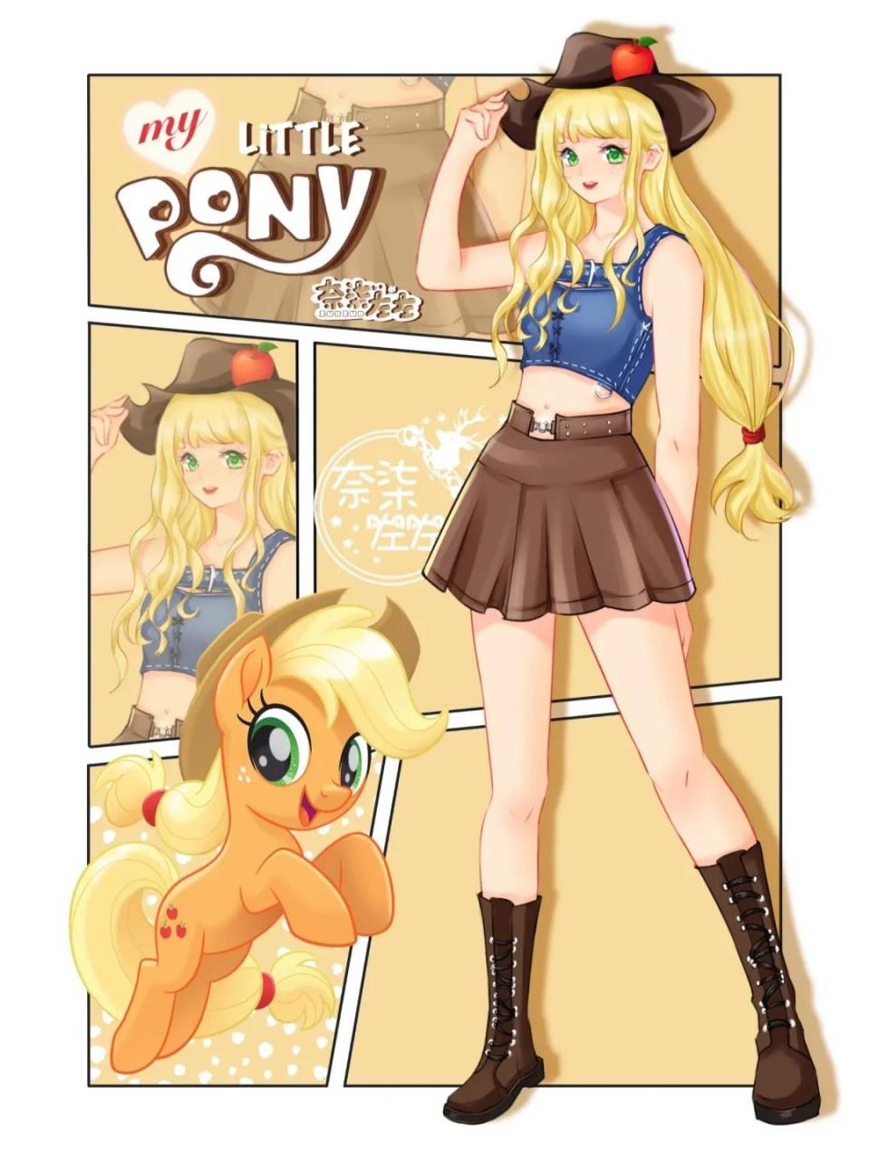 给大家把之前画的小马宝莉拟人整理了一下,加了一个音韵公主 图上依次