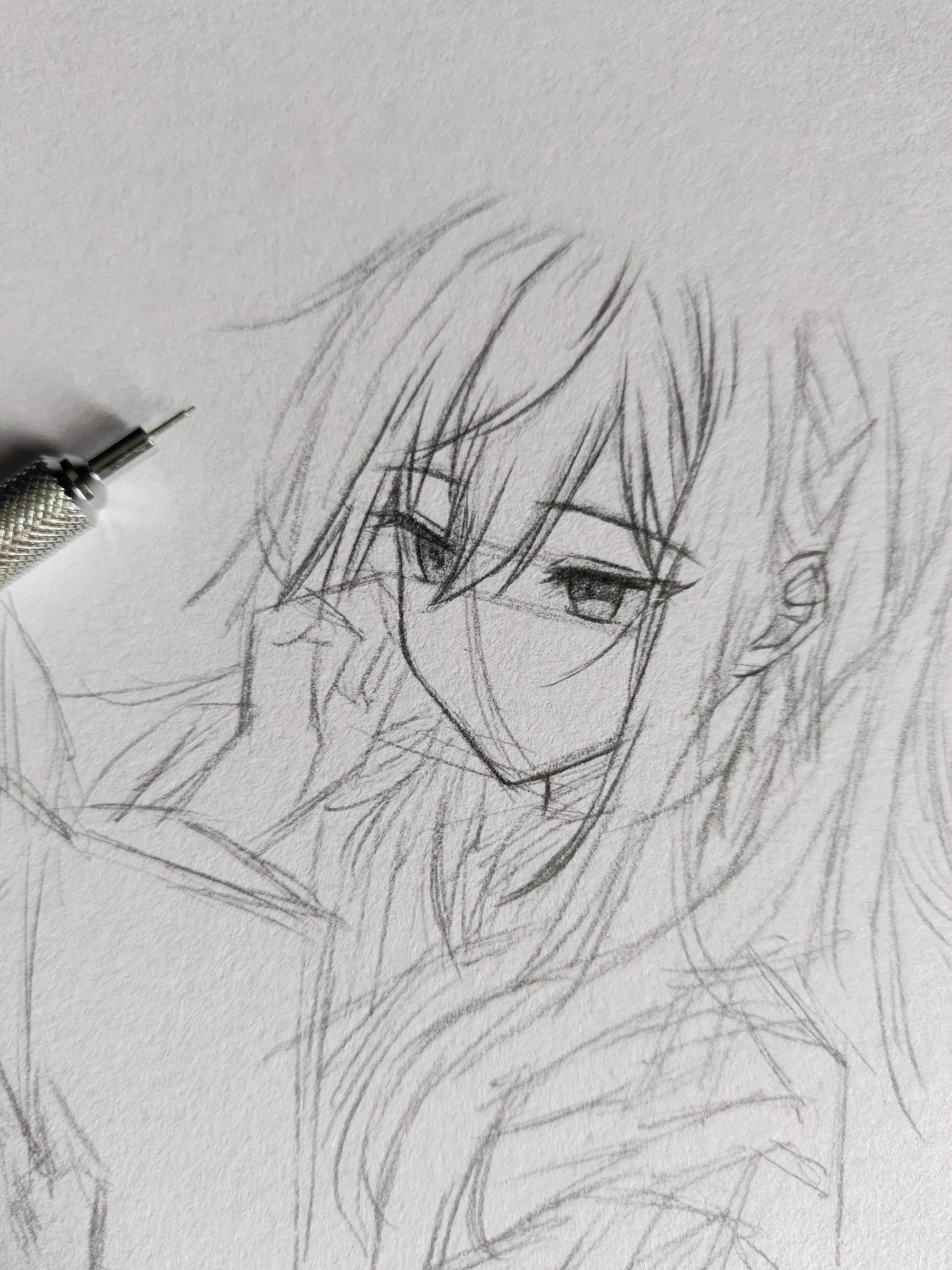 愿你永相随速写动漫丧心护士海瑟无限流小说主角素描铅笔画漫画1万次