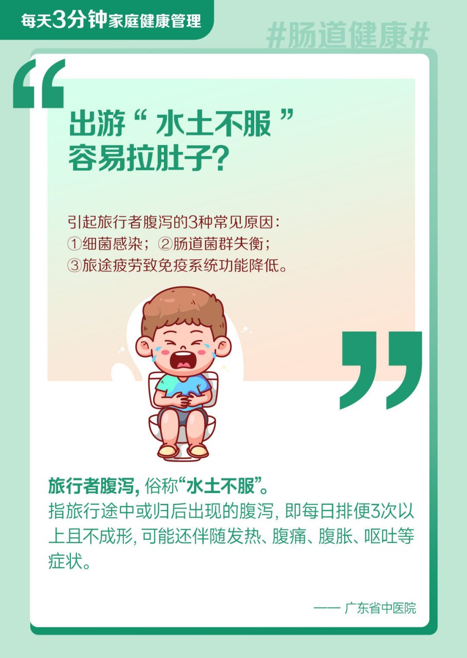 水土不服老腹泻,消化不良常便秘, 这些常见的肠道问题,孩子们很容易