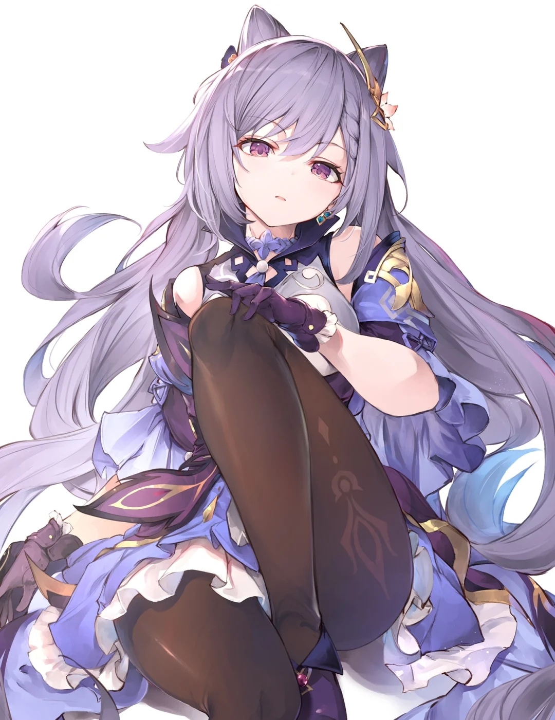 穿黑丝的刻晴也太美了吧原神