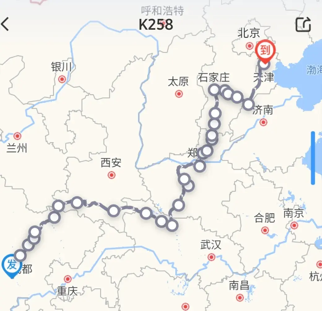 k258列车地图路线图图片