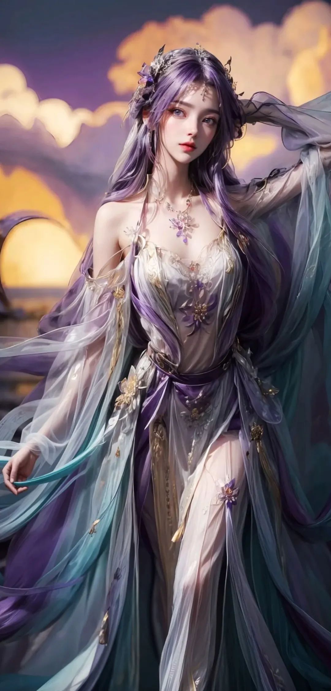 国漫女神 天人族云曦 美腿长裙 仙气十足!