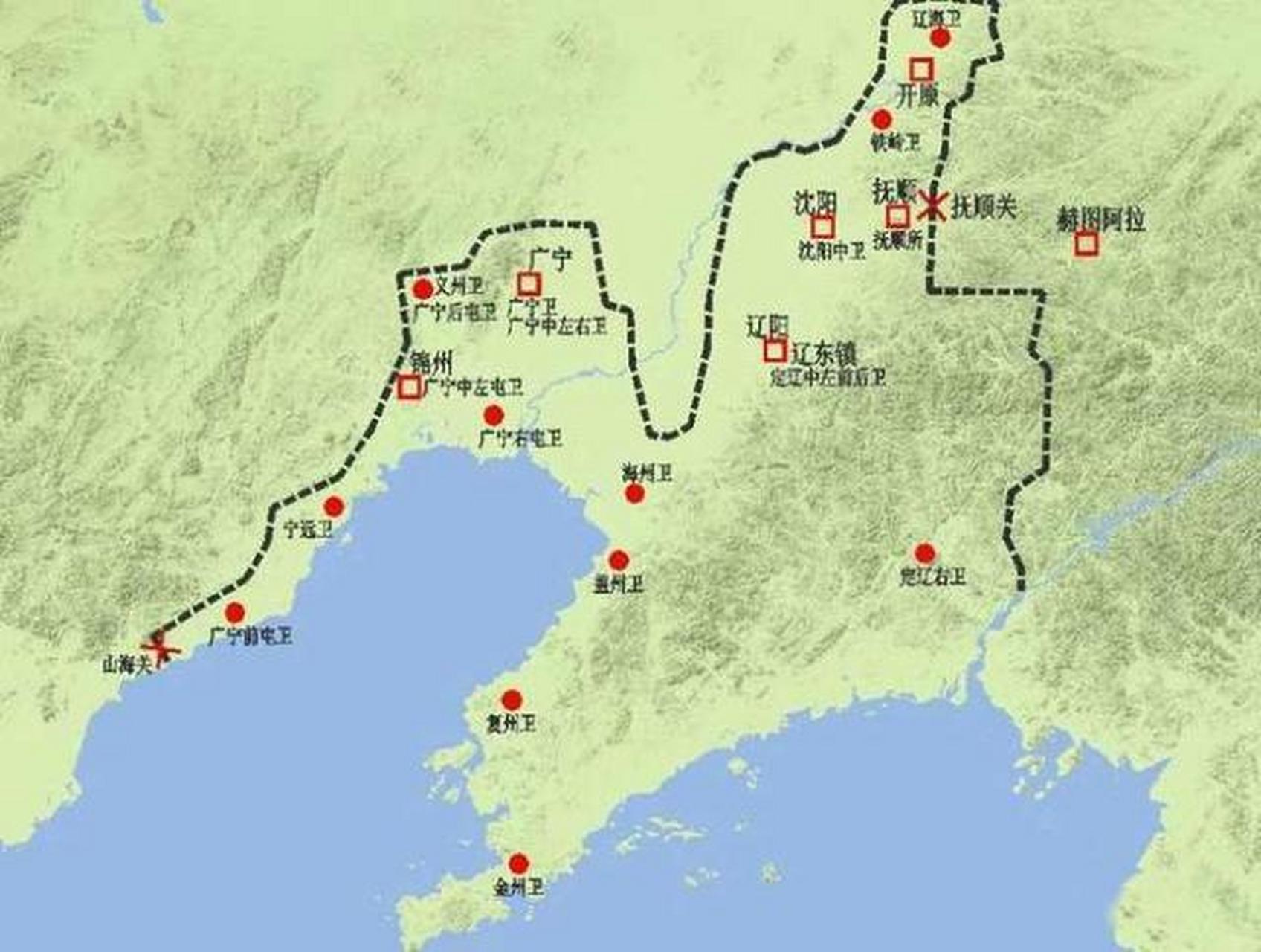 明朝抚顺地图图片