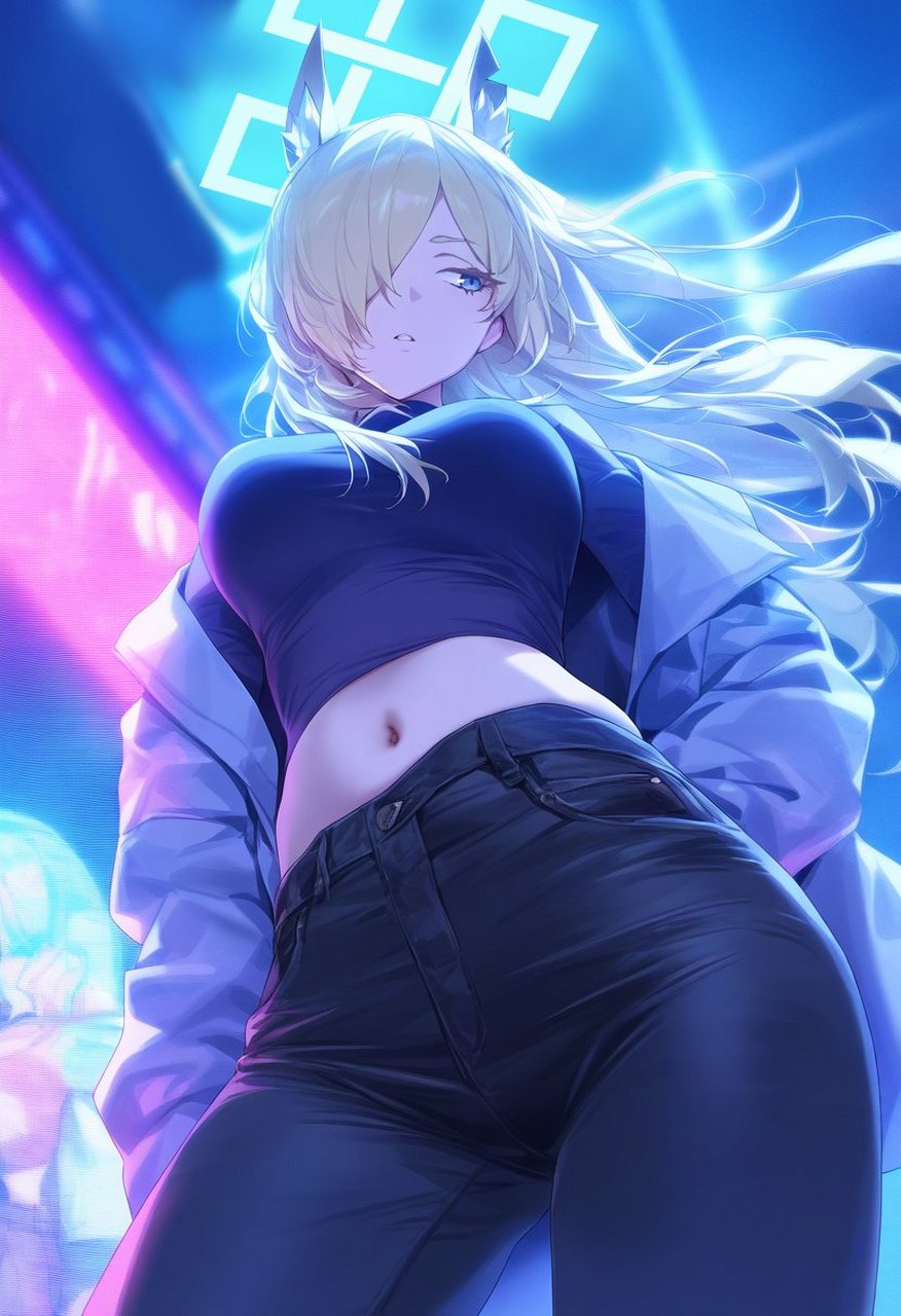 碧蓝档案# ai结合人工画的私服尾刃康娜,感觉蛮不错的[二哈]twi