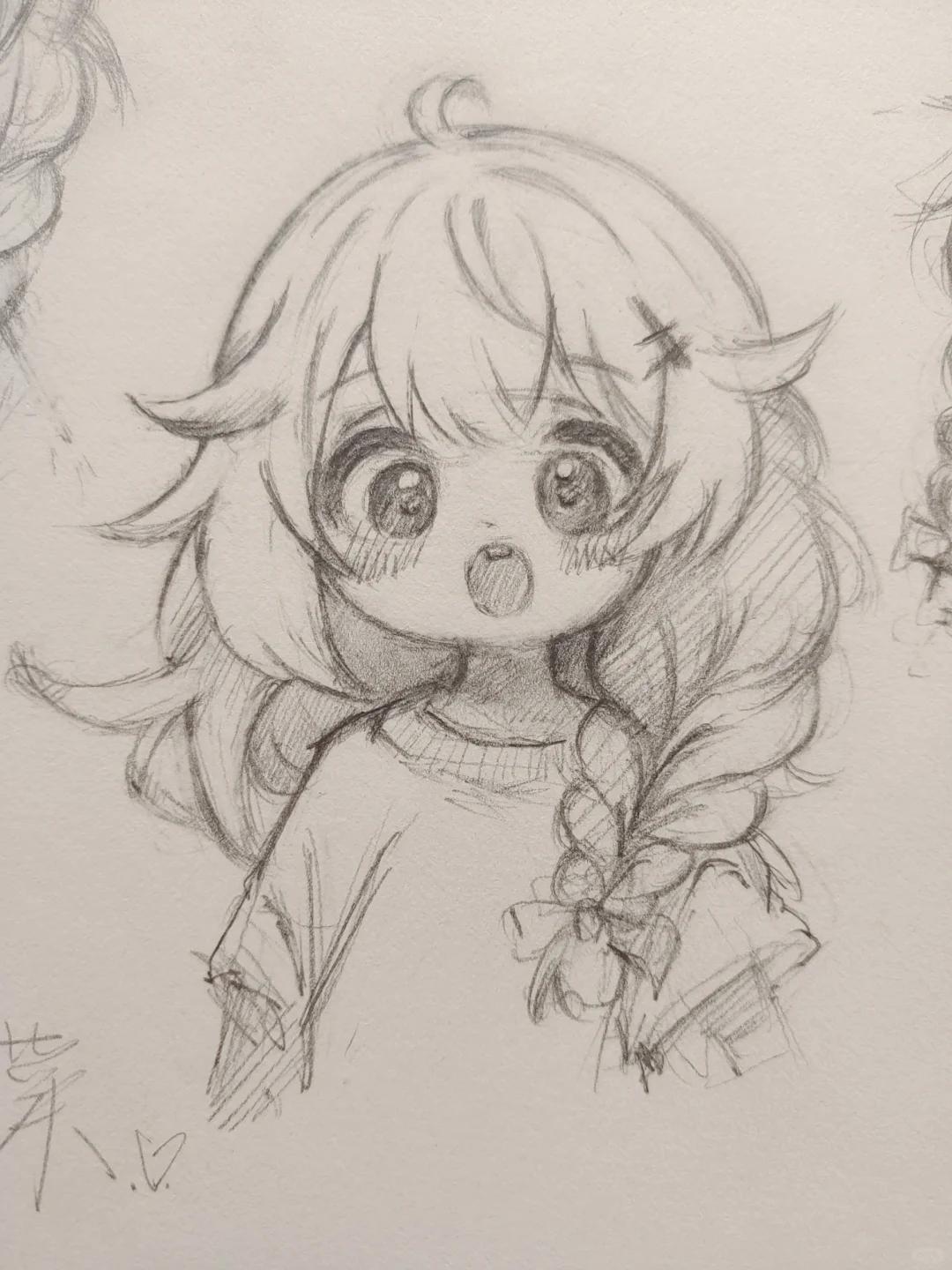 ～ 临摹了一个q版小人