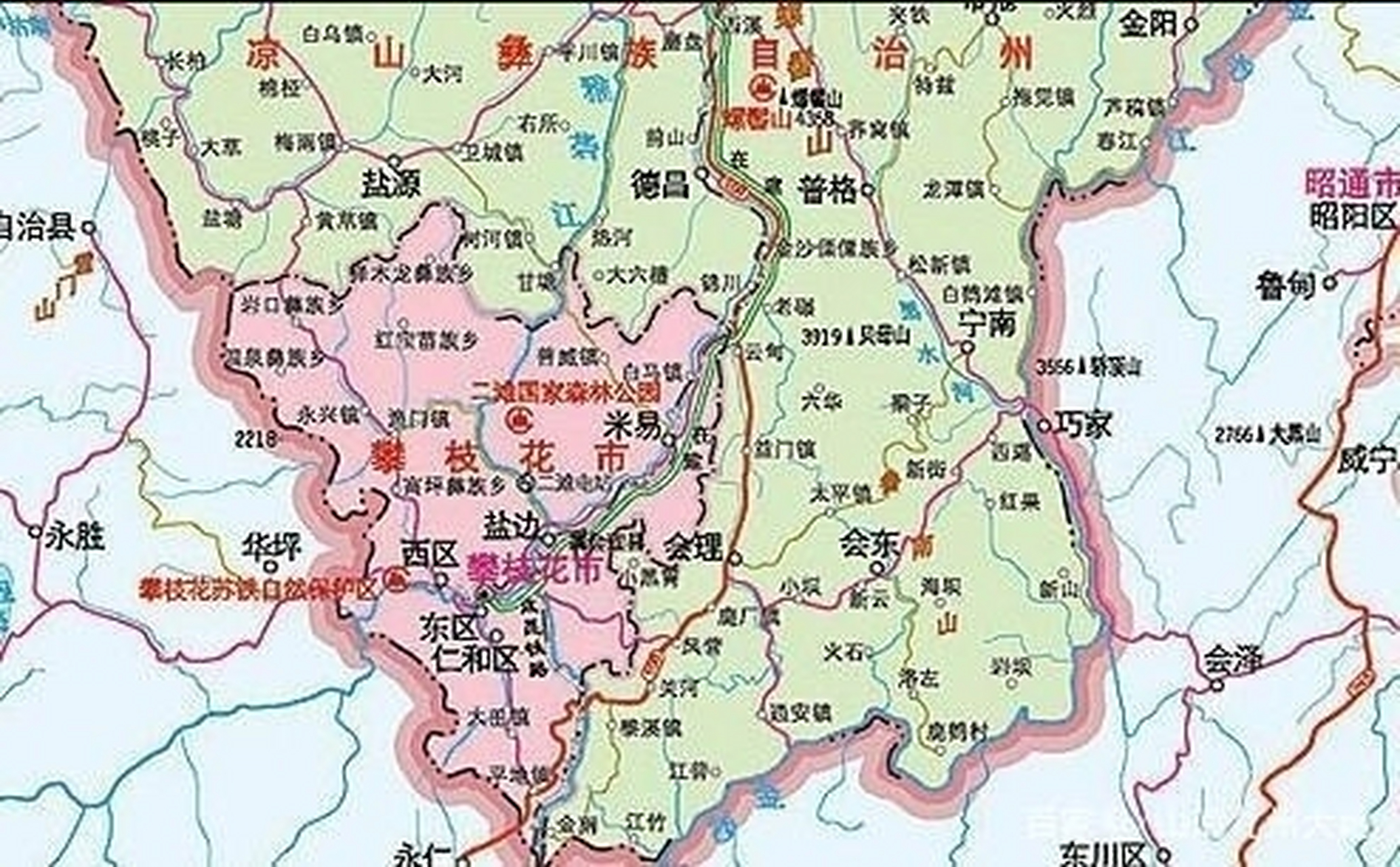 四川大凉山地图位置图图片