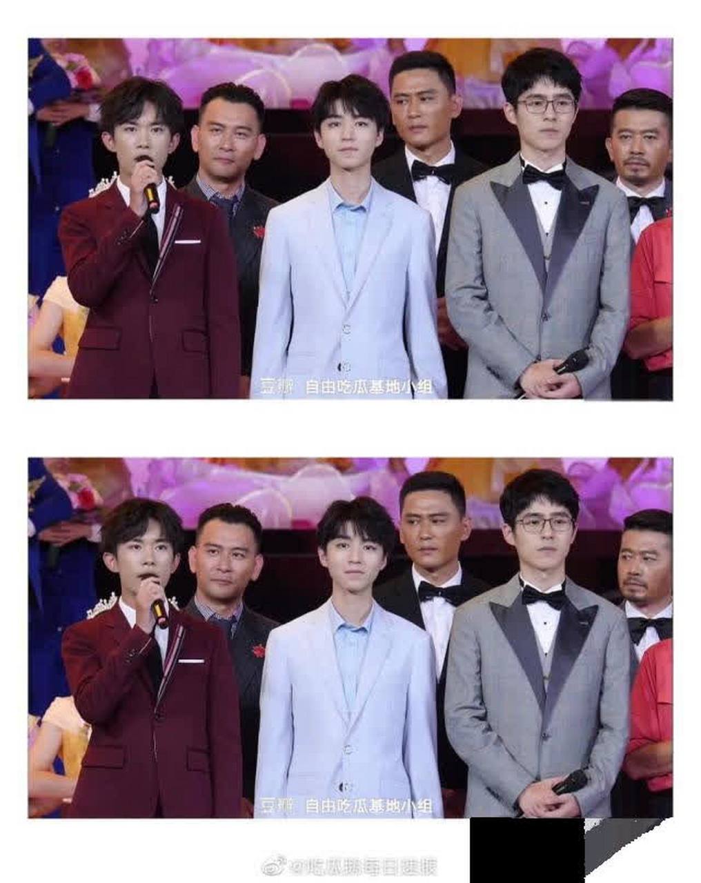 王俊凯大粉发的同框图