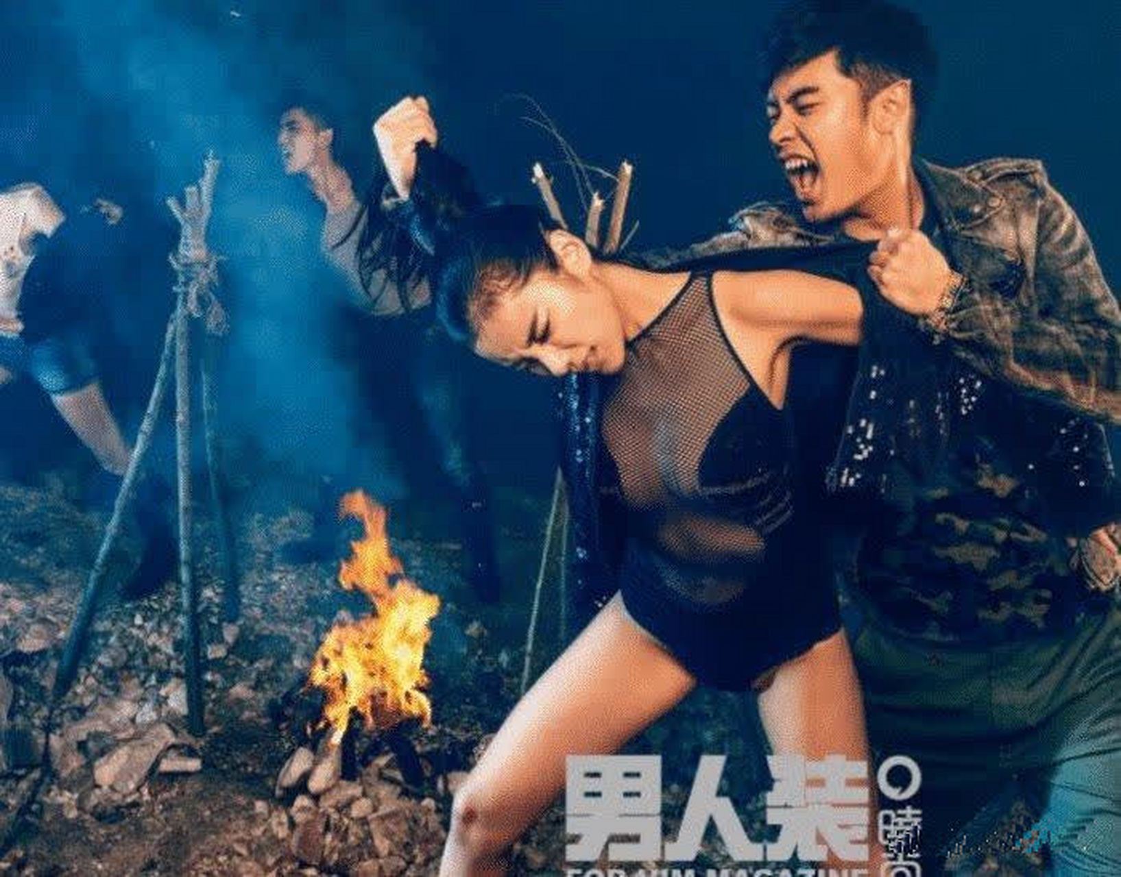 陈赫和伊一合拍男人装