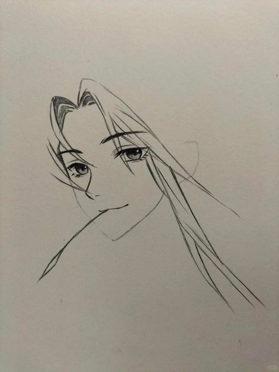 古风男生绘画过程图