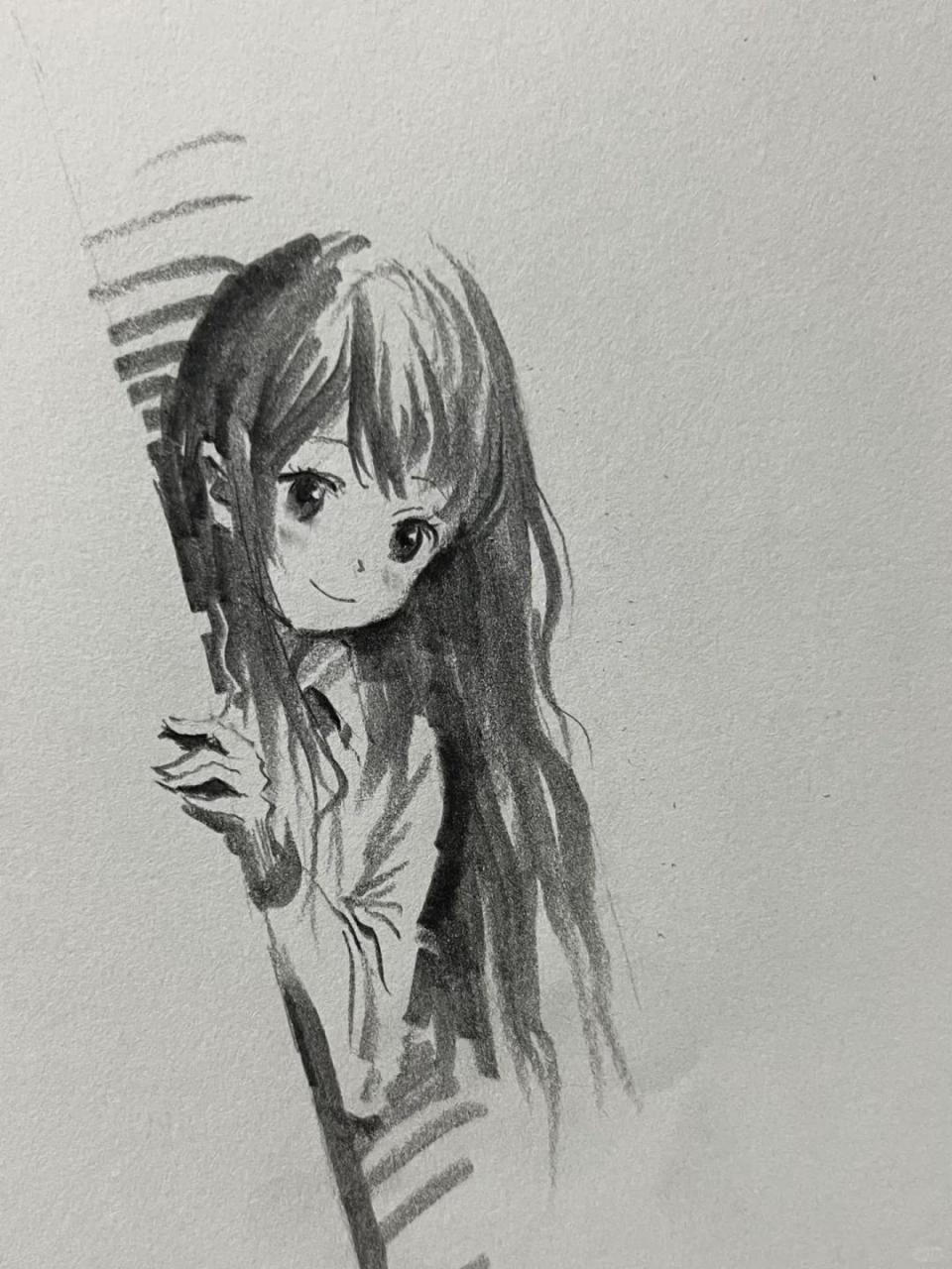 我在画一种很新的动漫风格… 给大家看看我画的一些动漫速写小整合