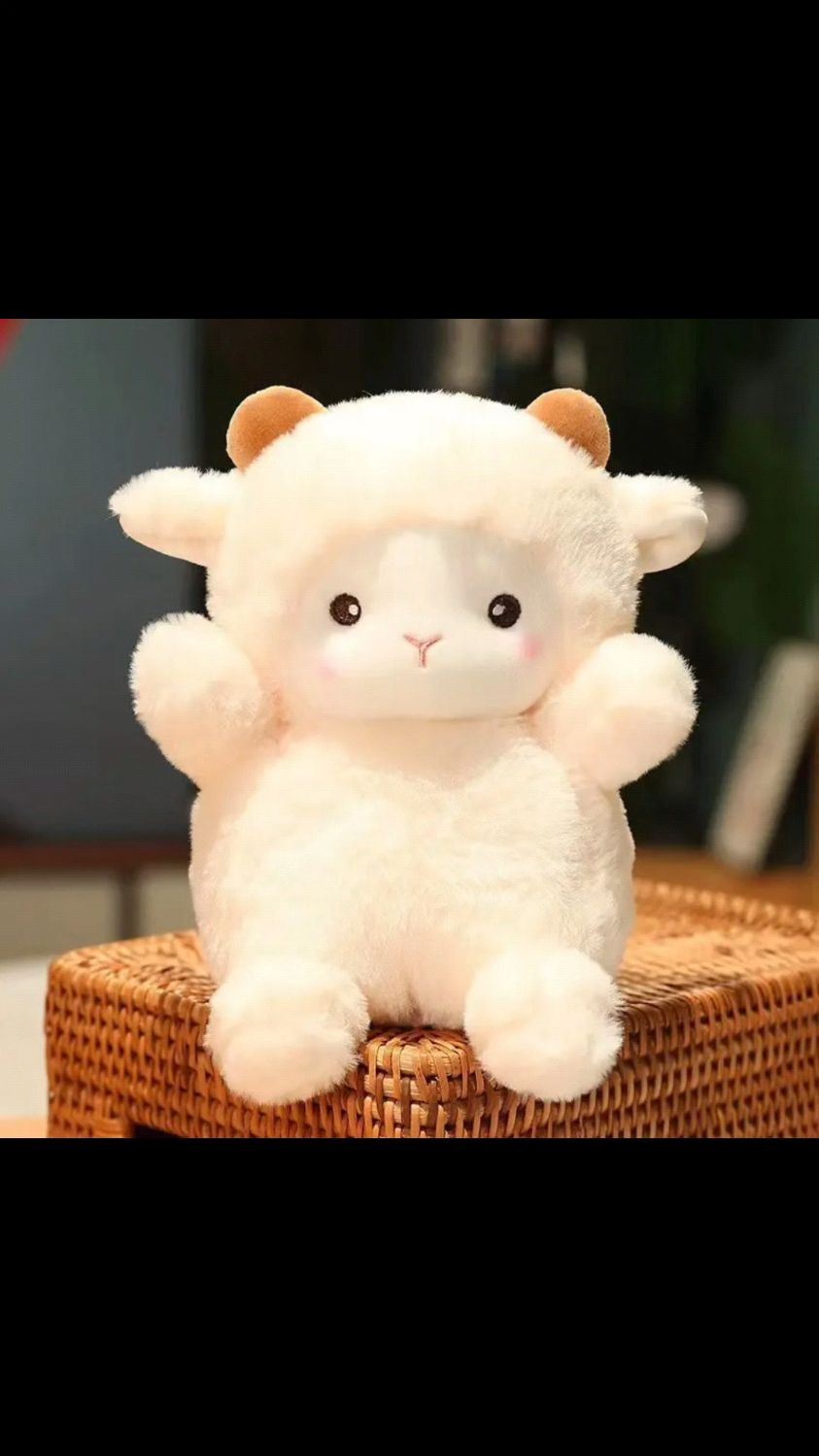 这个可爱波克小羊公仔玩偶抱枕也太少女心了吧!