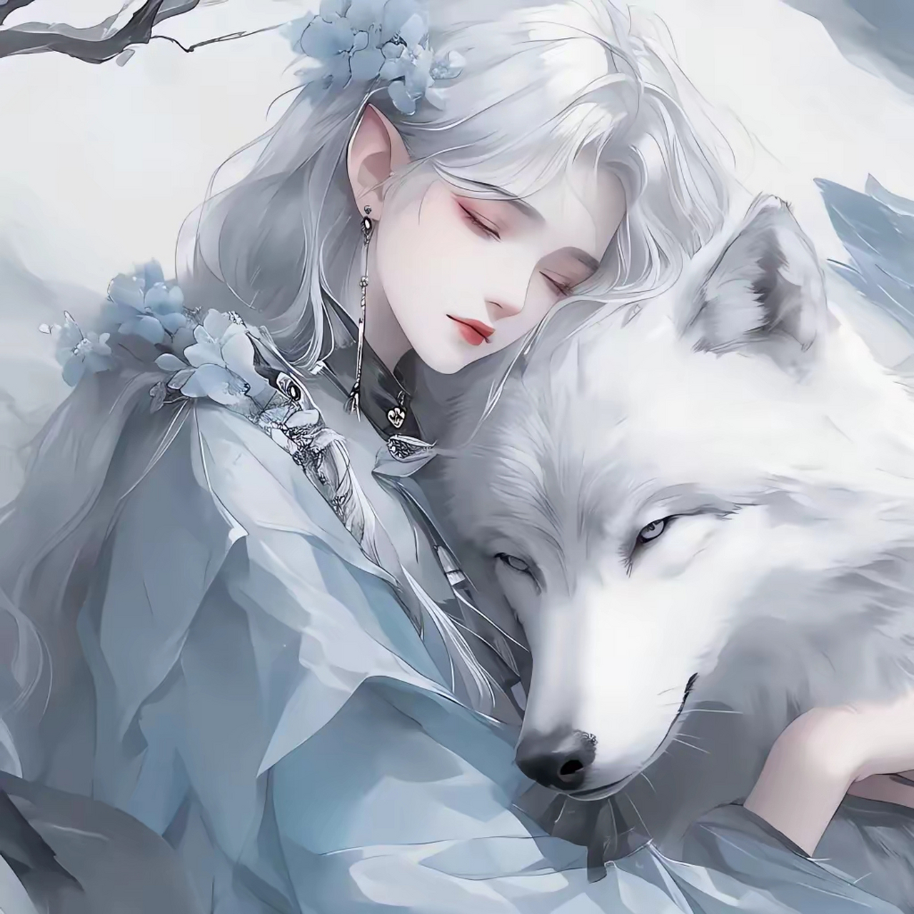 古风头像～这是白狐狸吗?