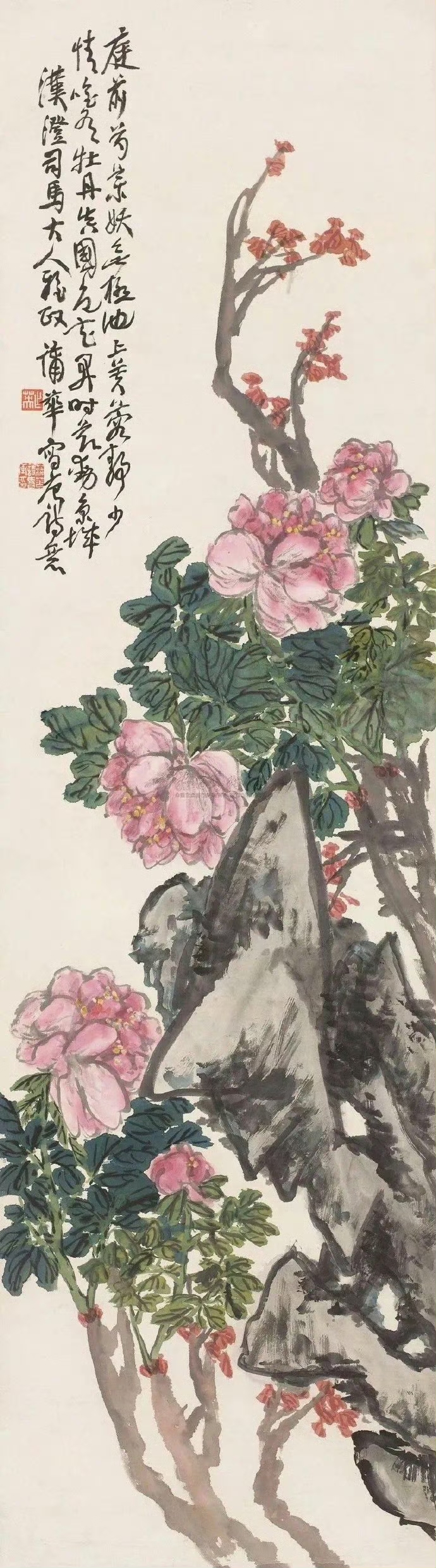 蒲华《花鸟》 蒲华,字作英,也写作竹英或竹云,是浙江嘉兴的杰出人物.