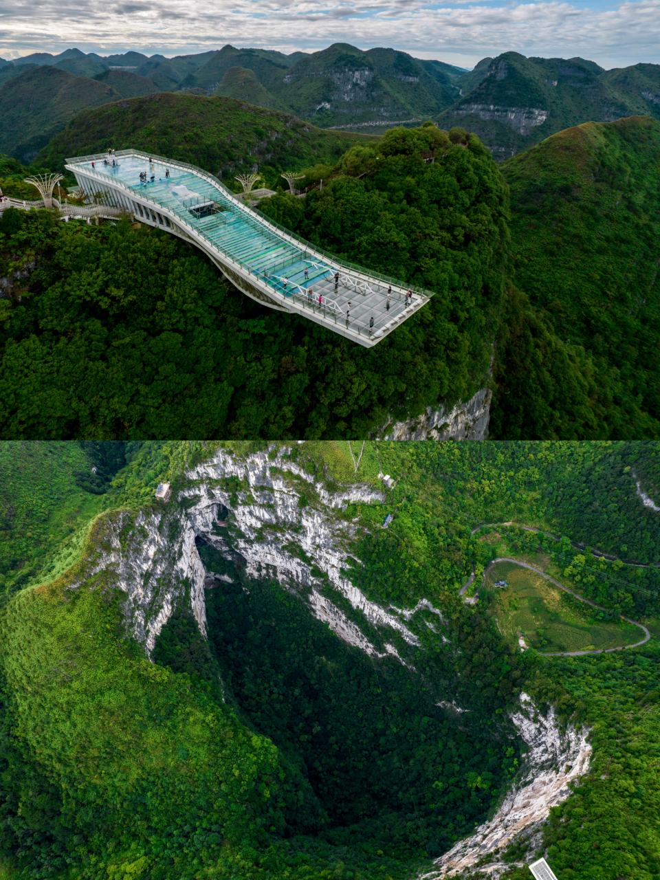 广西百色巨型天坑,尽显大自然的鬼斧神工 被"十万大山"环抱的广西百色