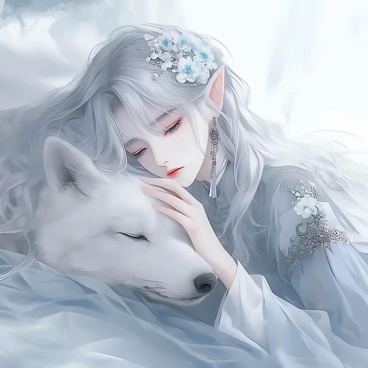 古风头像～这是白狐狸吗?