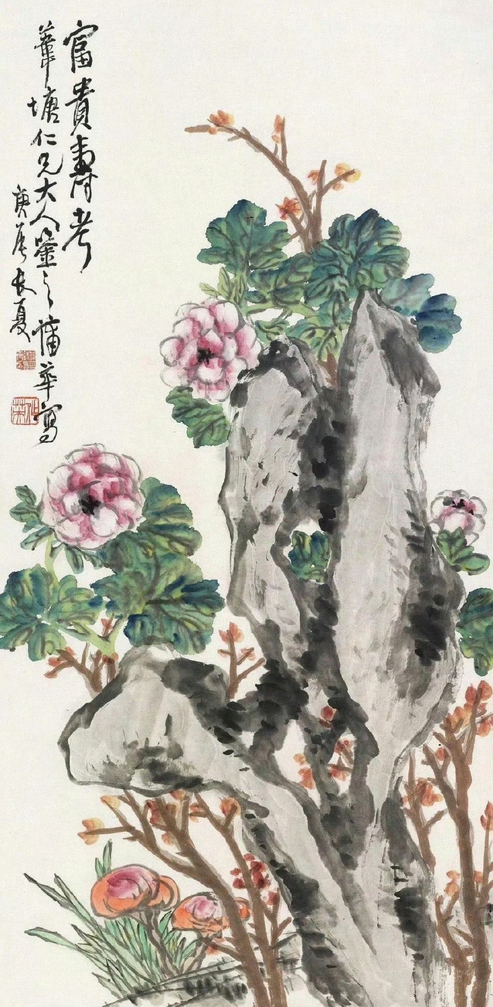 蒲华《花鸟》 蒲华,字作英,也写作竹英或竹云,是浙江嘉兴的杰出人物.