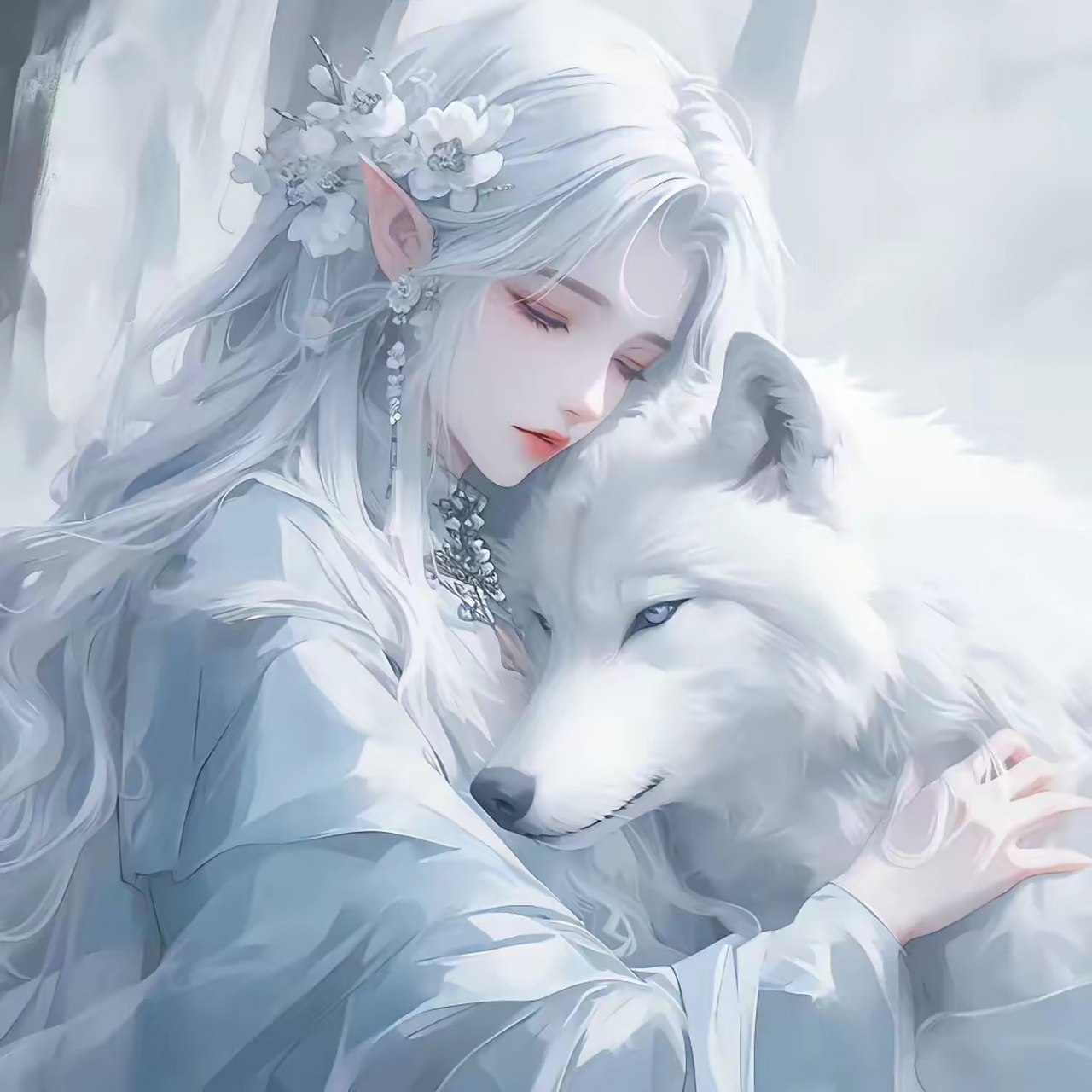 古风头像～这是白狐狸吗?