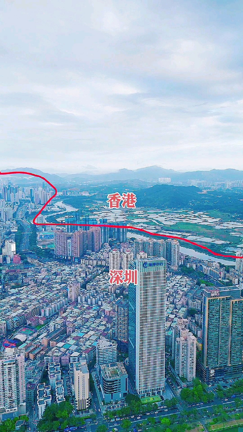 深圳和香港交界处,很难想象交界处是这样子的,你知道吗吗?