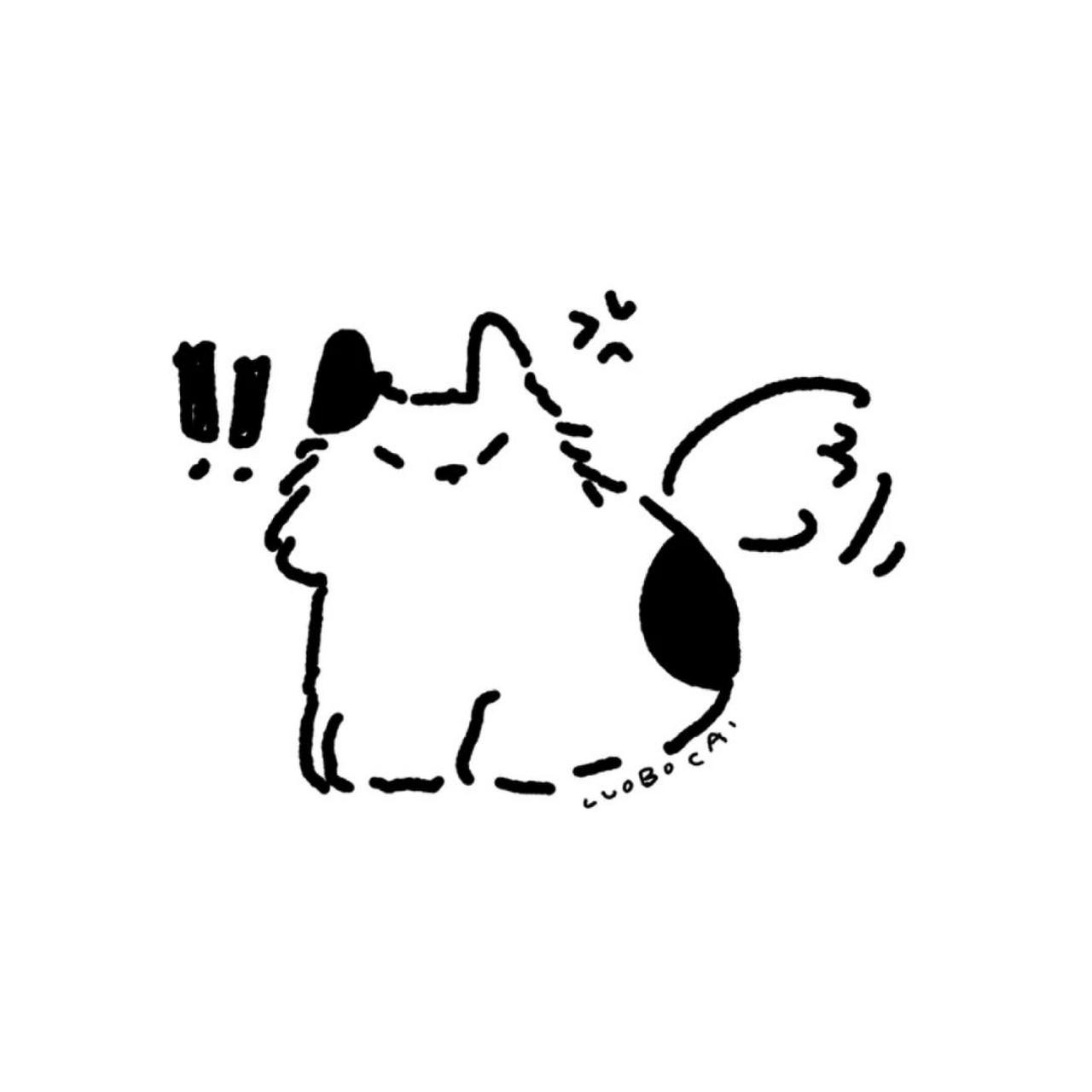 简笔画打卡16/100|炸毛猫咪 很炸毛的一天 版权所有|不可自印,商用