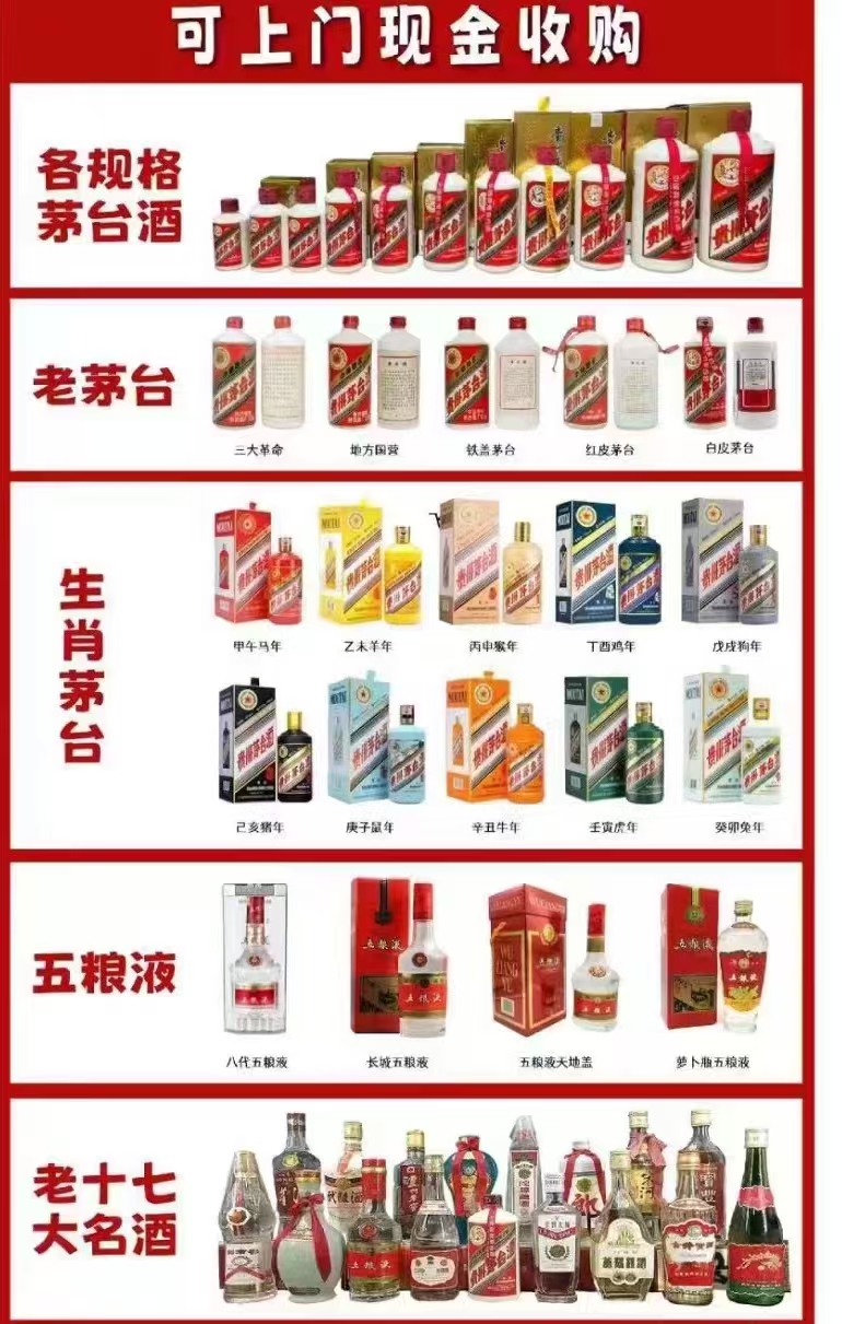 全北京上门回收老酒名酒茅台酒