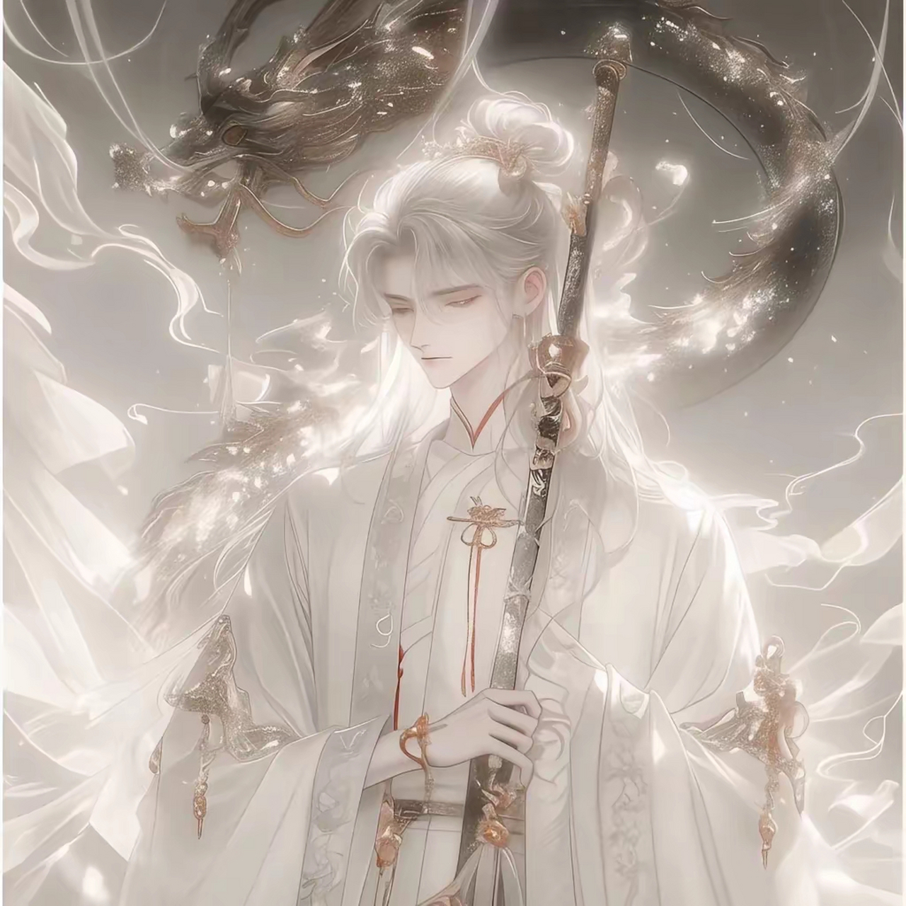 白色系古风美男头像分享2024.7.26 #夏日闪光旅行家