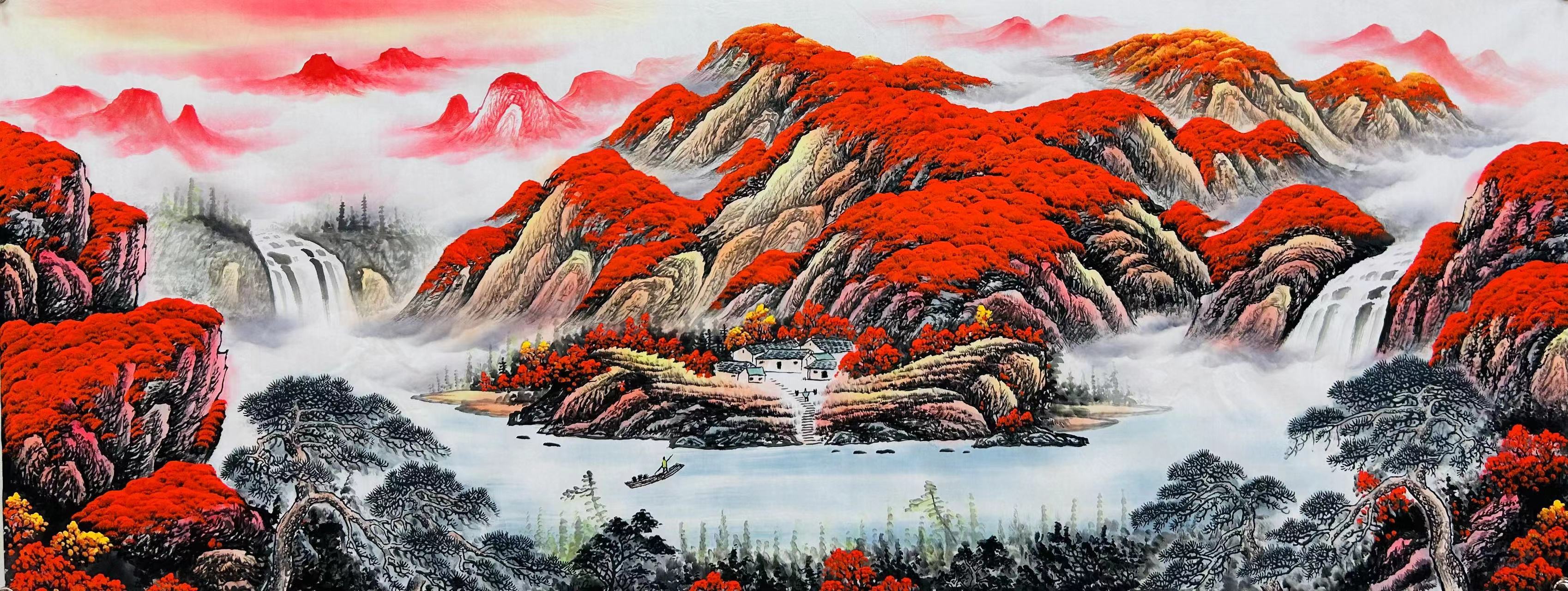 新画了一幅鸿运当头,有朋友喜欢的话加我给你寄过去!