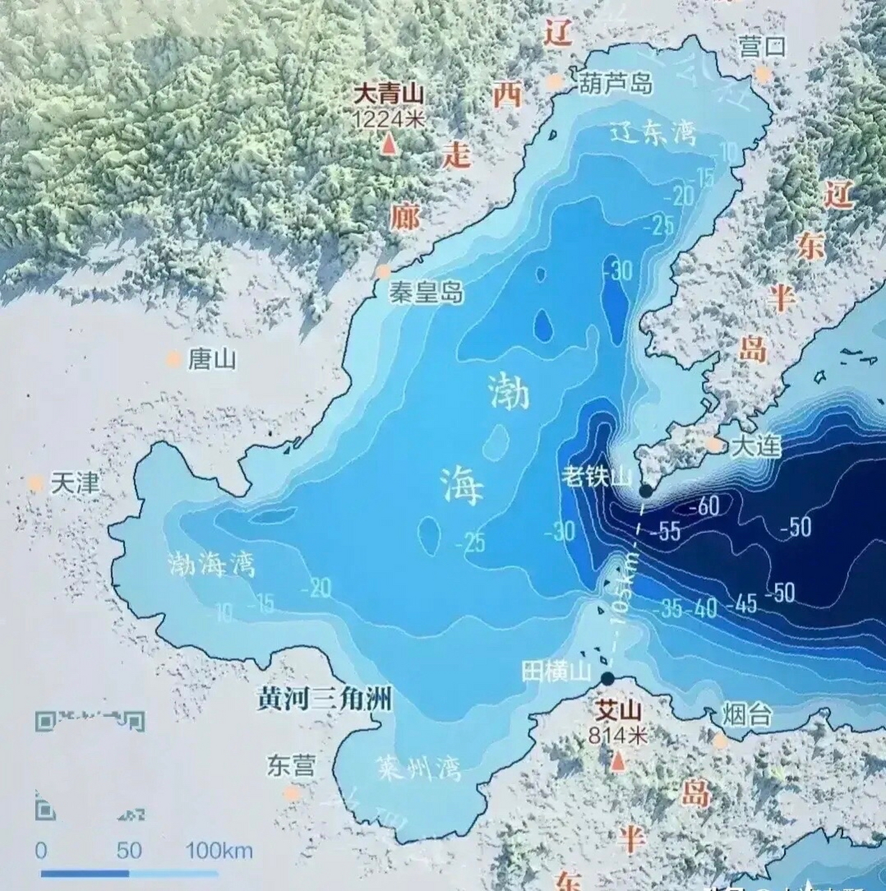 大连渤海湾地图全图图片