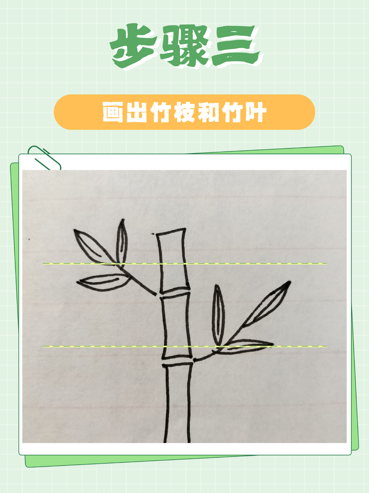 下面是学姐给大家分享的竹子简笔画教程,竹子的画法简笔画竹叶简笔画