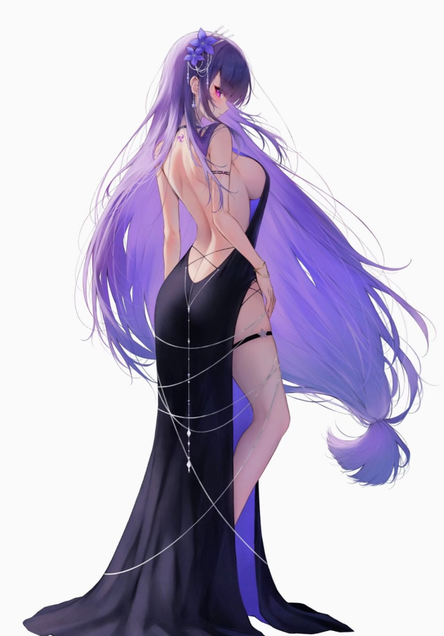 穿礼服的小姐姐大长腿也太美了吧!#二次元