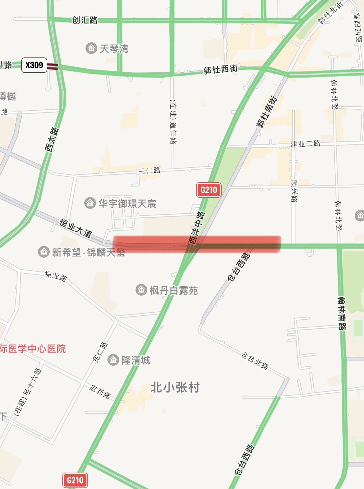 好消息,高新区连接长安区的这条路通车了,上下班通