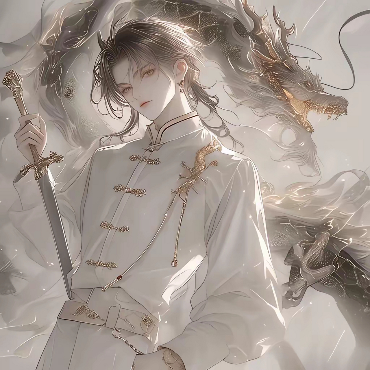 白色系古风美男头像分享2024.7.26 #夏日闪光旅行家